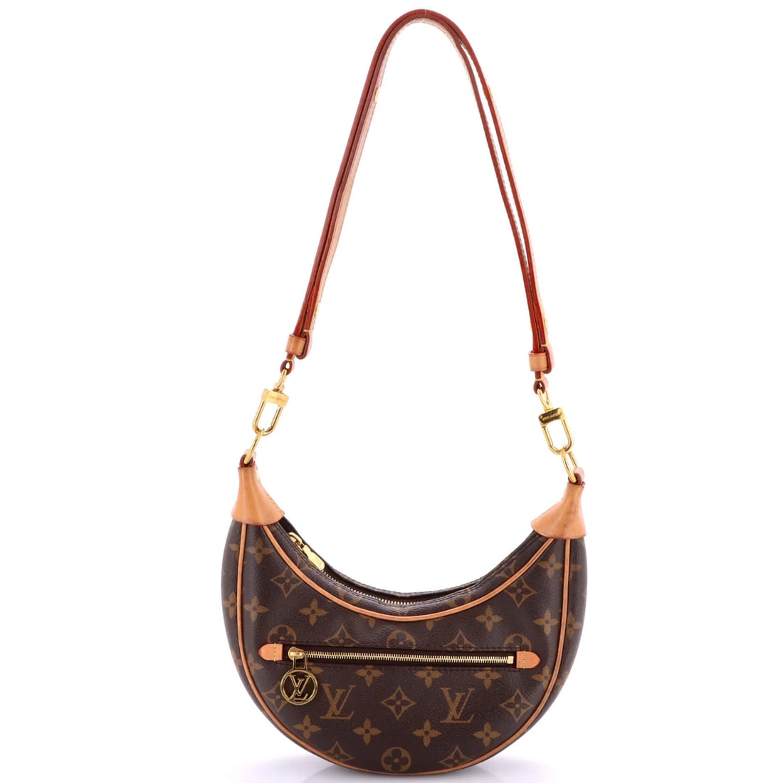 Handbag Monogram Louis Vuitton Canvas Loop: Handbag Monogram Louis Vuitton Canvas Loop Brown Louis Vuitton Loop Handbag with Monogram Canvas Exterior, featuring a classic hobos style and gold hardware. This versatile handbag boasts a spacious
