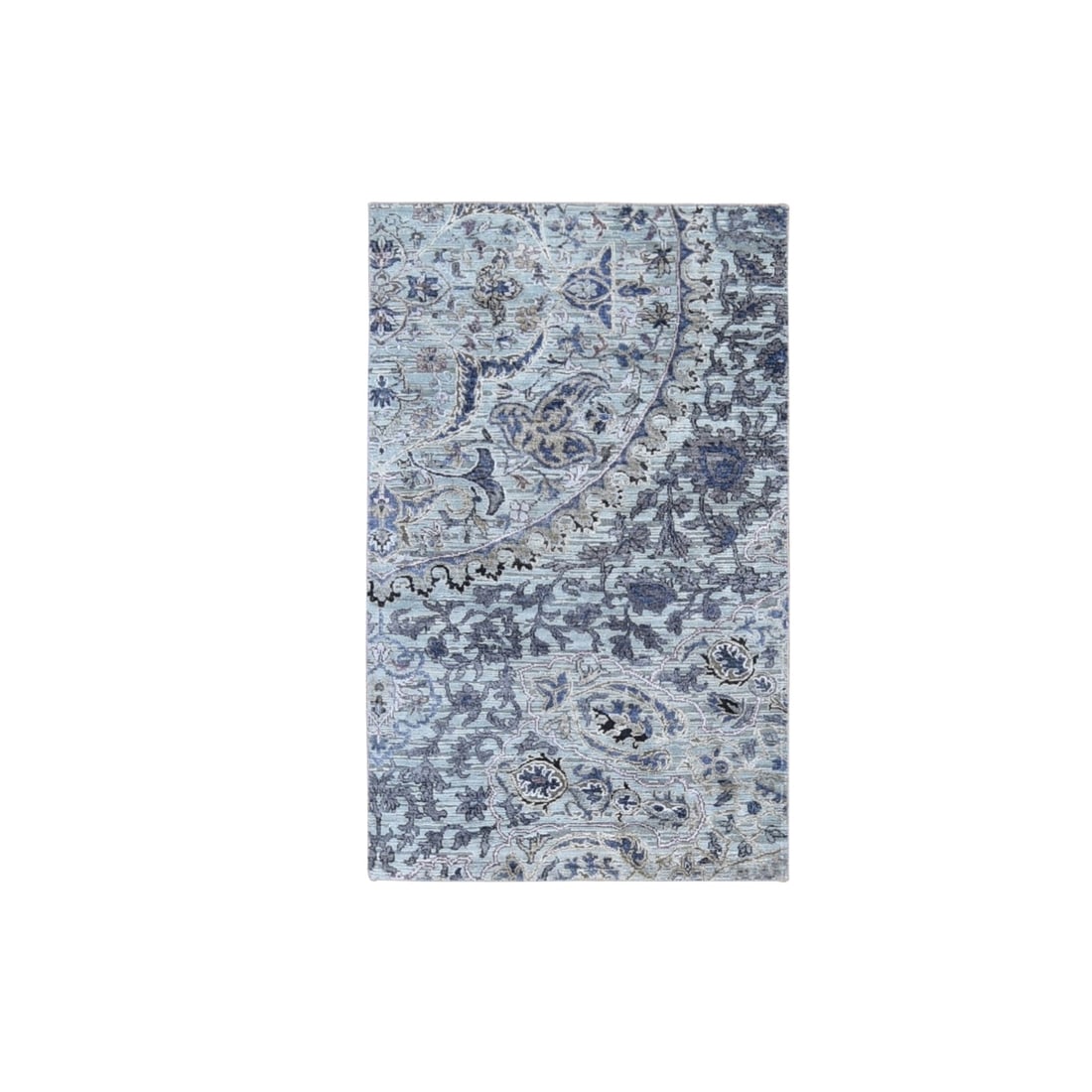 Maharaja Hand Knotted Pure Silk with Text Wool Exemplar Rug (1 of 7)