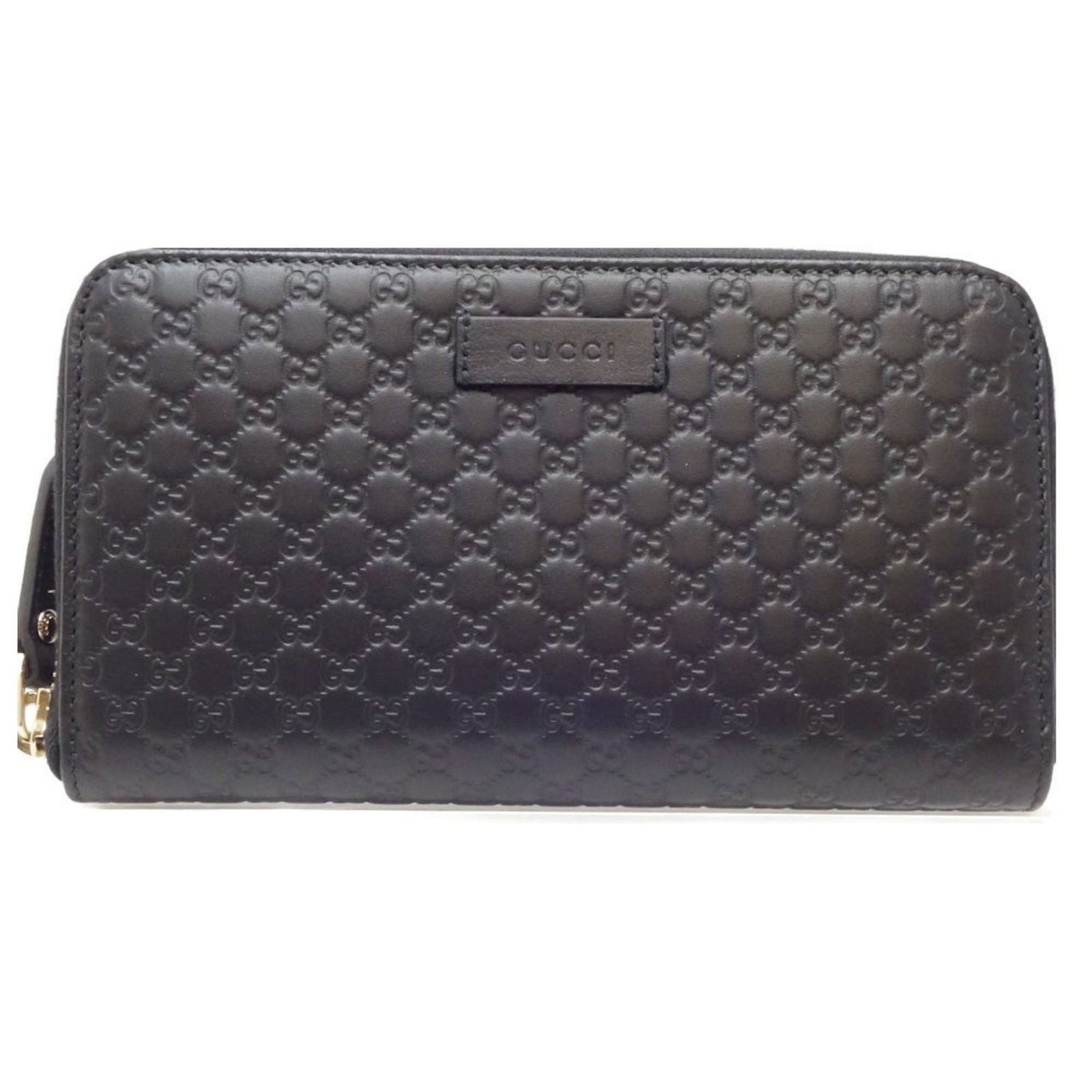 Gucci Long Wallet (Bi-Fold) Leather: Gucci Long Wallet (Bi-Fold) Leather The Gucci Long Wallet (Bi-Fold) Leather features sleek black leather construction with precise dimensions, measuring 11cm x 19cm x 2.5cm. This stylish wallet comes 