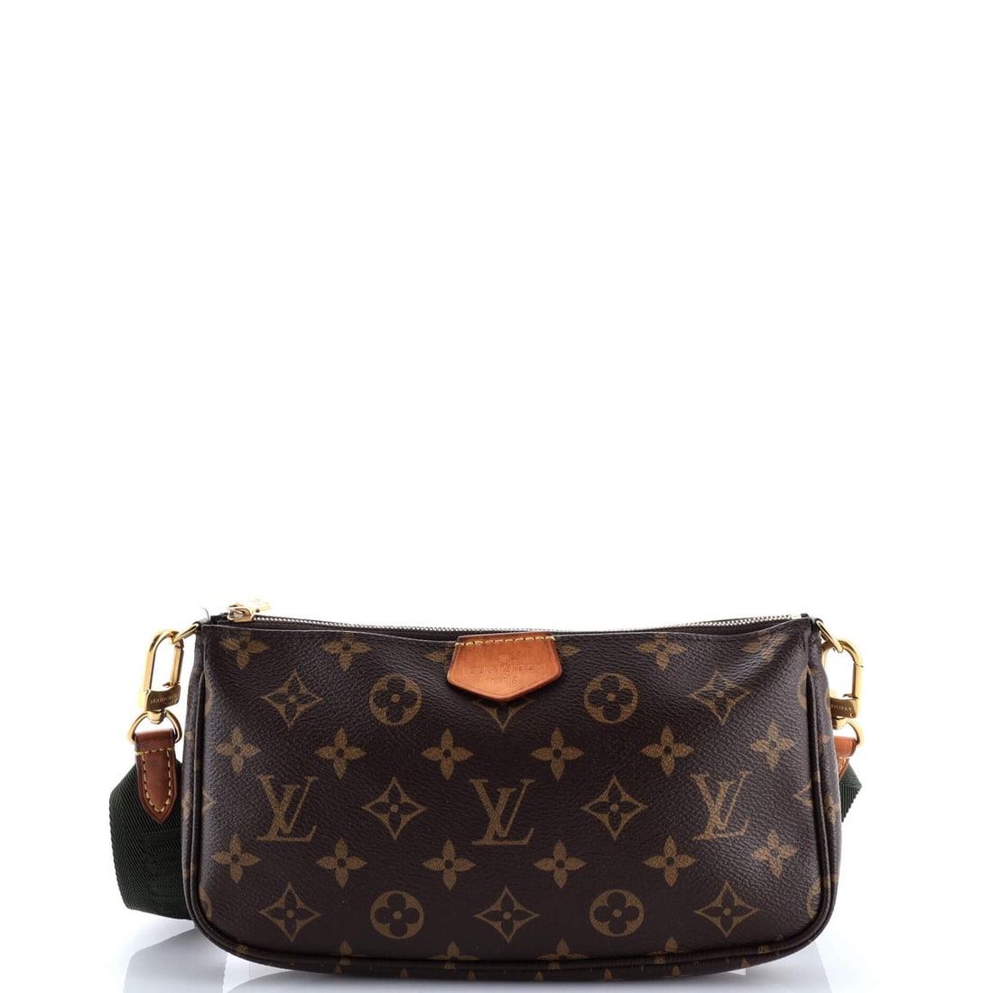 Canvas Monogram Pochette Multi Accessoires Louis Vuitton: Canvas Monogram Pochette Multi Accessoires Louis Vuitton Canvas Monogram Pochette Multi Accessoires Louis Vuitton in Brown, featuring leather trims and gold hardware. This cross body bag boasts a