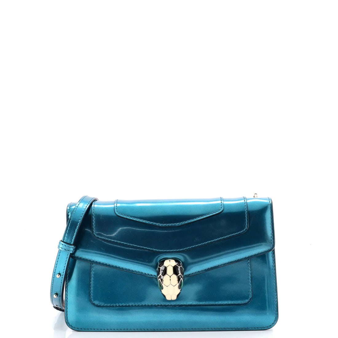 Bvlgari Serpenti Forever Shoulder Bag Metallic Leather Small (1 of 6)