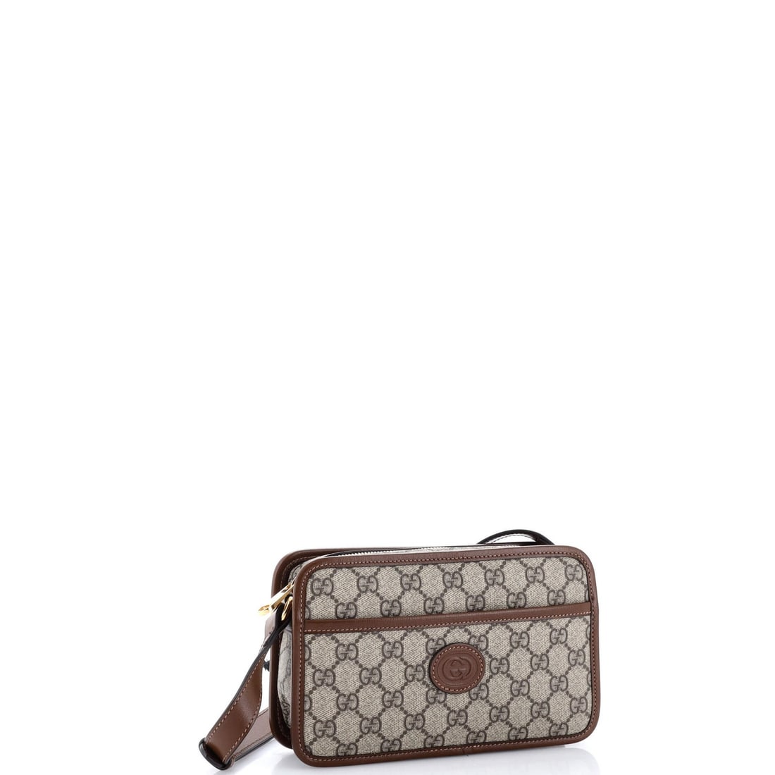 Gucci Interlocking G Patch Camera Mini Canvas Coated Bag GG - 2