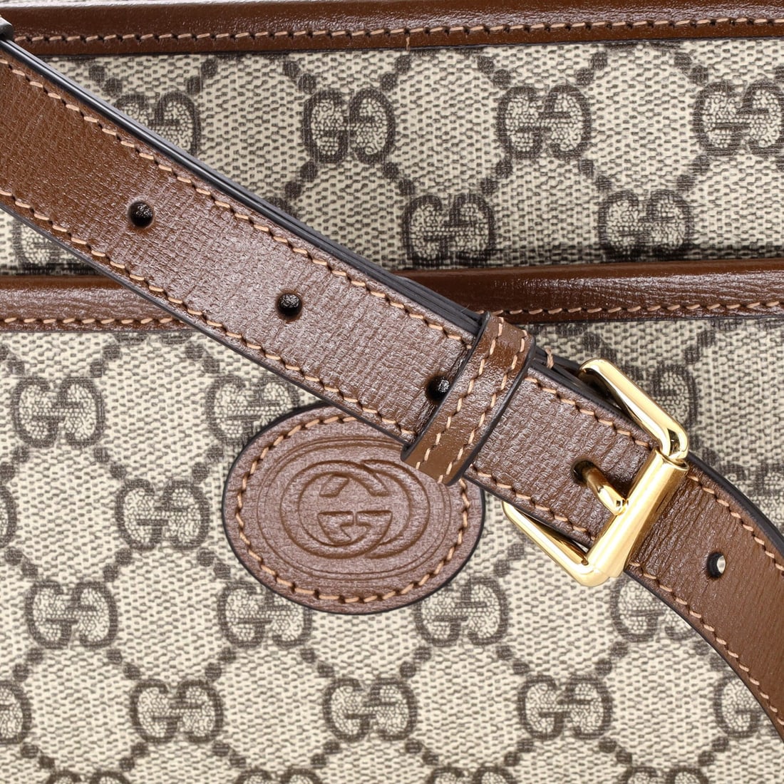 Gucci Interlocking G Patch Camera Mini Canvas Coated Bag GG - 6