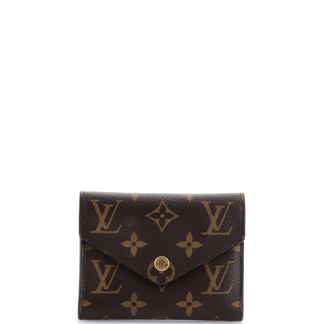 Victorine Louis Vuitton Monogram Canvas Wallet: Victorine Louis Vuitton Monogram Canvas Wallet Brown Louis Vuitton Monogram Canvas Victorine Wallet with Gold Hardware, featuring a classic design and timeless style. This wallet boasts a