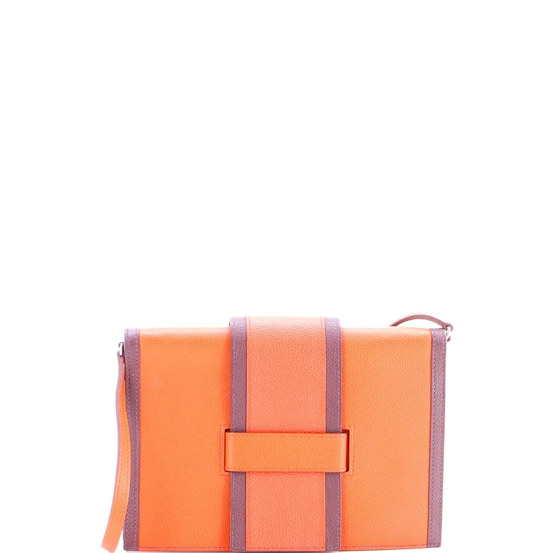 Hermes Passant Clutch Shoulder Evercolor Bag: Hermes Passant Clutch Shoulder Evercolor Bag The Hermes Passant Clutch Shoulder Evercolor Bag boasts a vibrant orange exterior made from high-quality leather, complemented by an equally striking