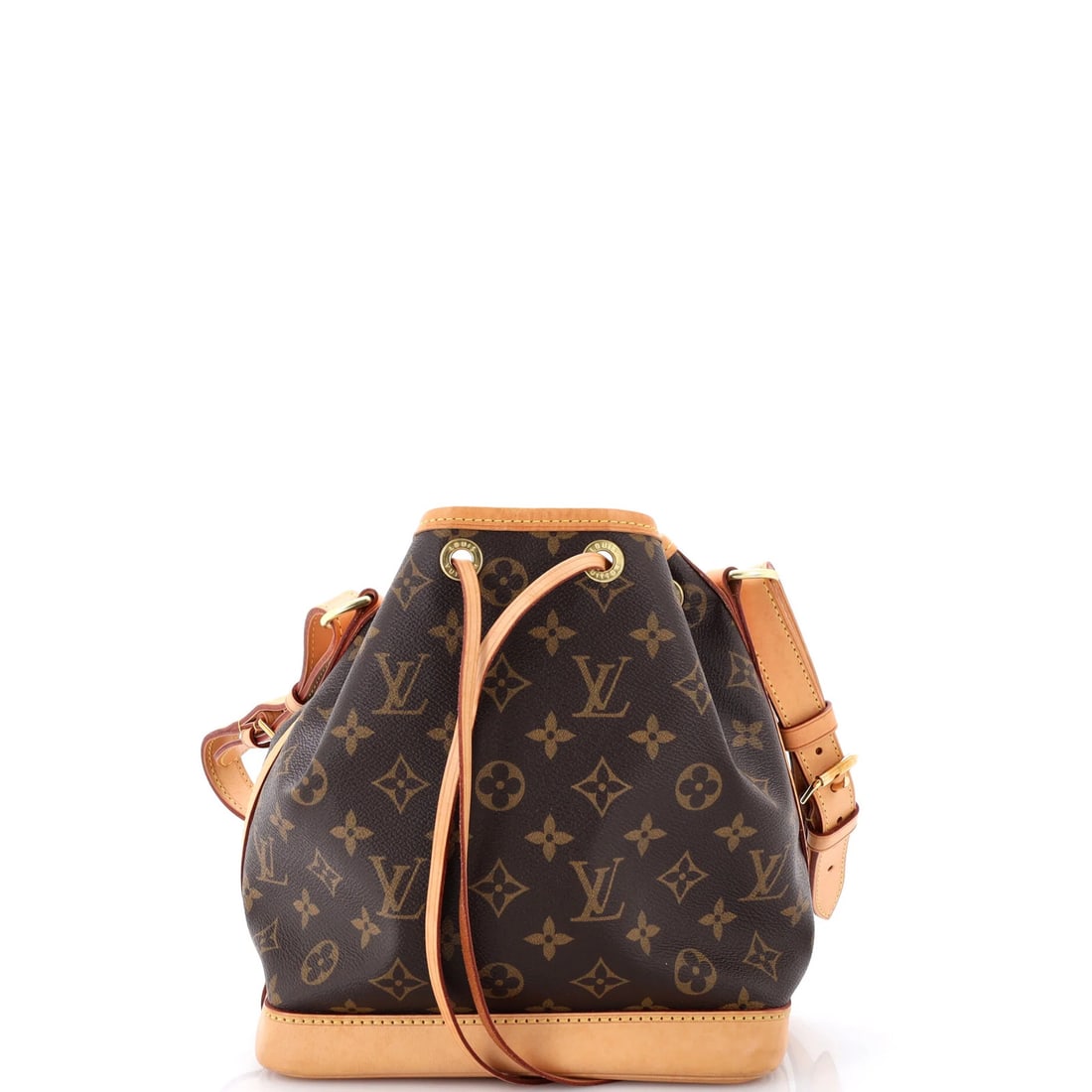 Noe Handbag Canvas Monogram Louis Vuitton: Noe Handbag Canvas Monogram Louis Vuitton The Noe Handbag Canvas Monogram Louis Vuitton features a classic bucket style with a rich brown canvas exterior, adorned with the iconic monogram pattern.