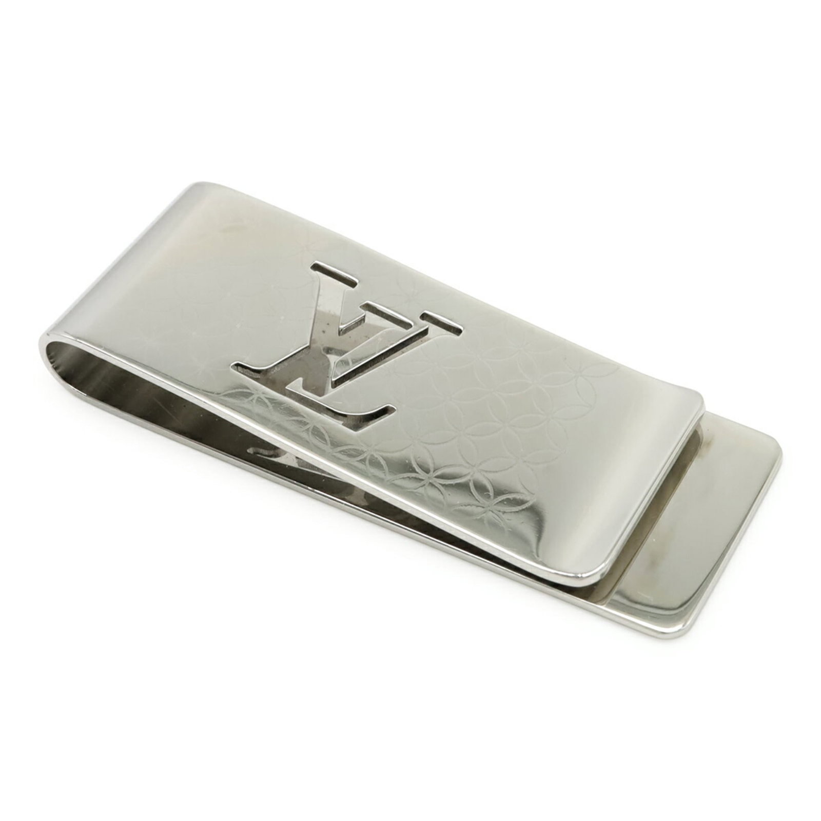 Money Clip Stainless Steel Louis Vuitton: Money Clip Stainless Steel Louis Vuitton Silver Louis Vuitton money clip made from stainless steel, measuring 2.4cm x 6.5cm in size. This compact accessory features a sleek design that showcases the
