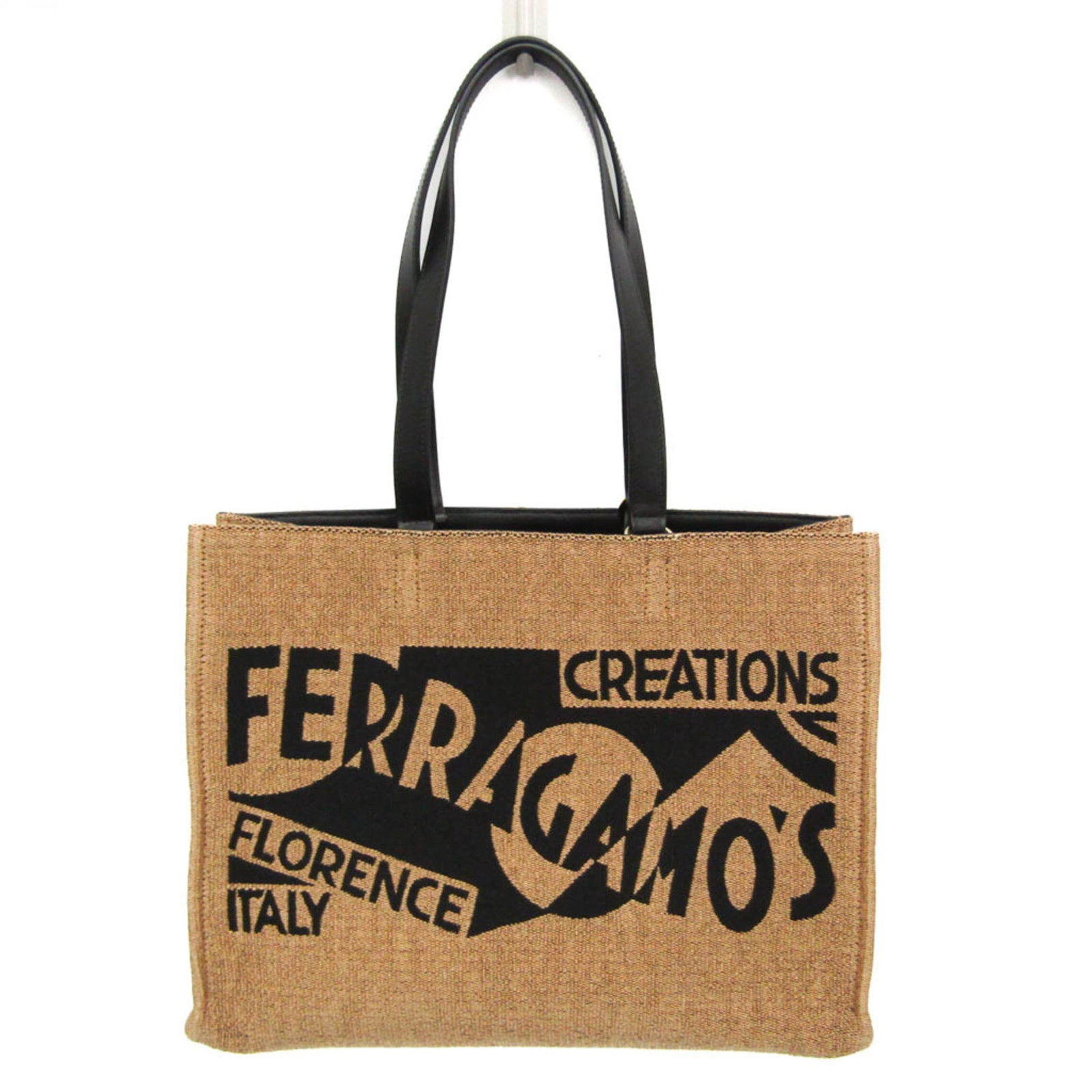 Salvatore Ferragamo Handbag Leather Fabric Tote (1 of 12)