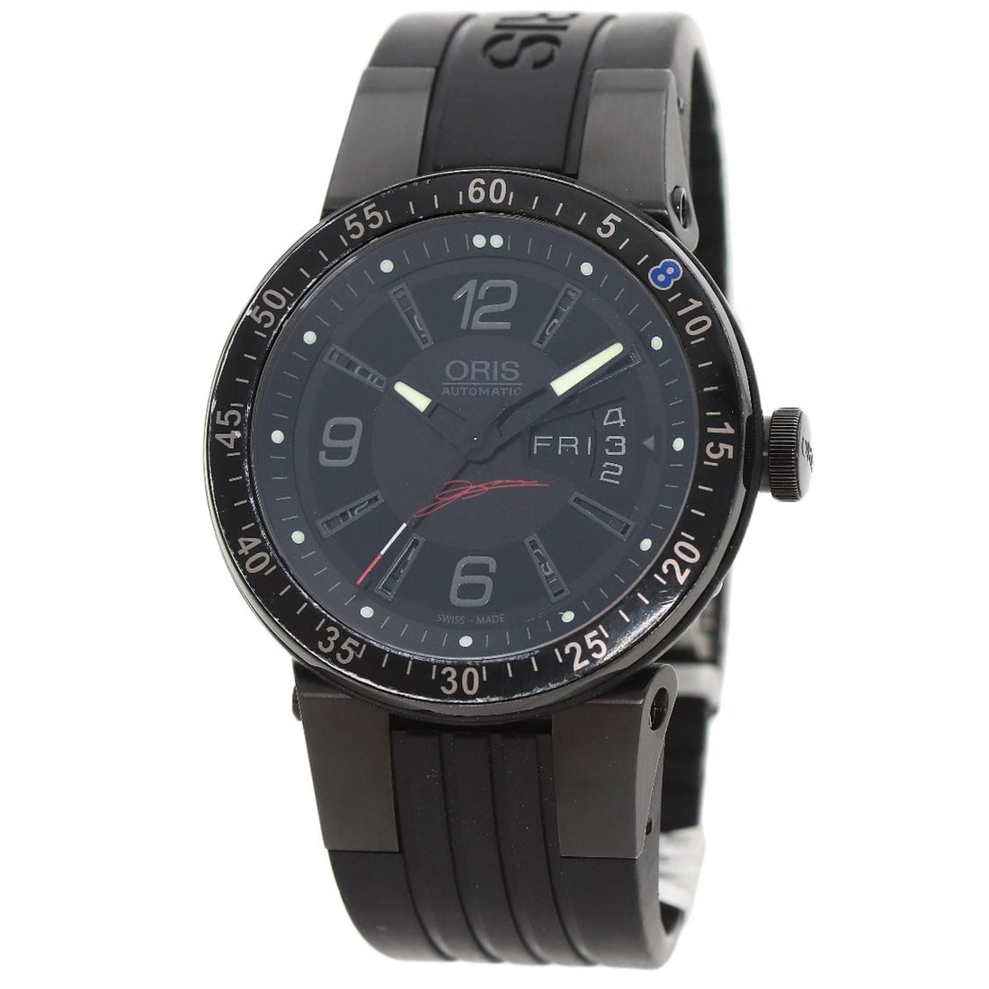 Model Kazuki Nakajima Limited To Oris Day Date Edition: Model Kazuki Nakajima Limited To Oris Day Date Edition The ORIS Day Date Edition features a sleek black stainless steel case, complemented by an analog display and mechanical automatic movement. This 