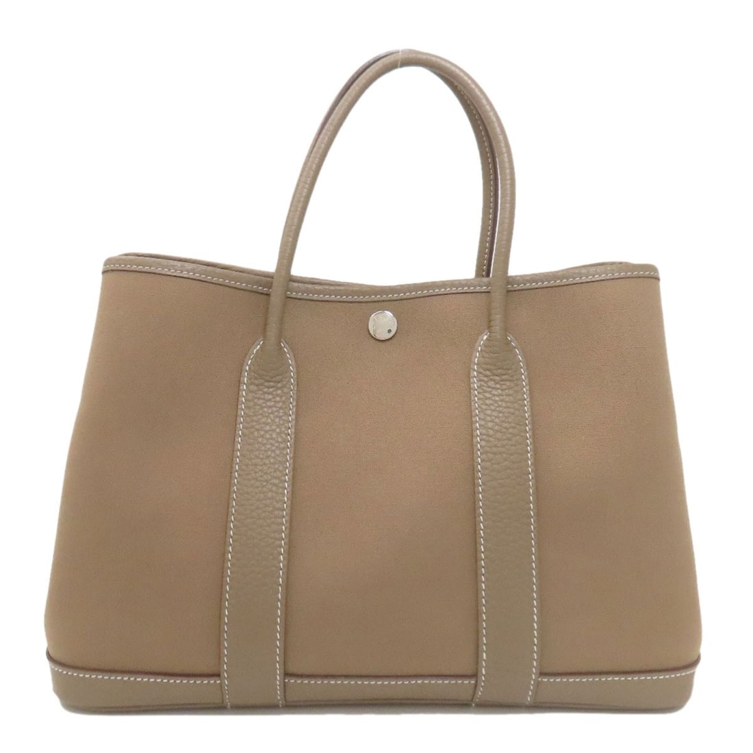 Hermes Garden Party Tpm Silverhardware Handbag Towar Officche: Hermes Garden Party Tpm Silverhardware Handbag Towar Officche Beige Herm?s Garden Party Tpm Silver Hardware Handbag with Towar Officche Exterior. This handbag features silver hardware and a unique ext