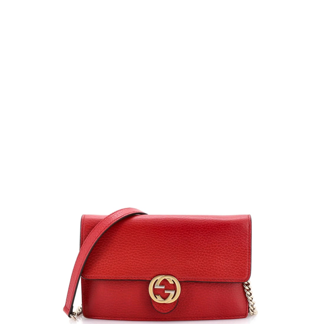 Chain Leather Wallet Interlocking Gucci