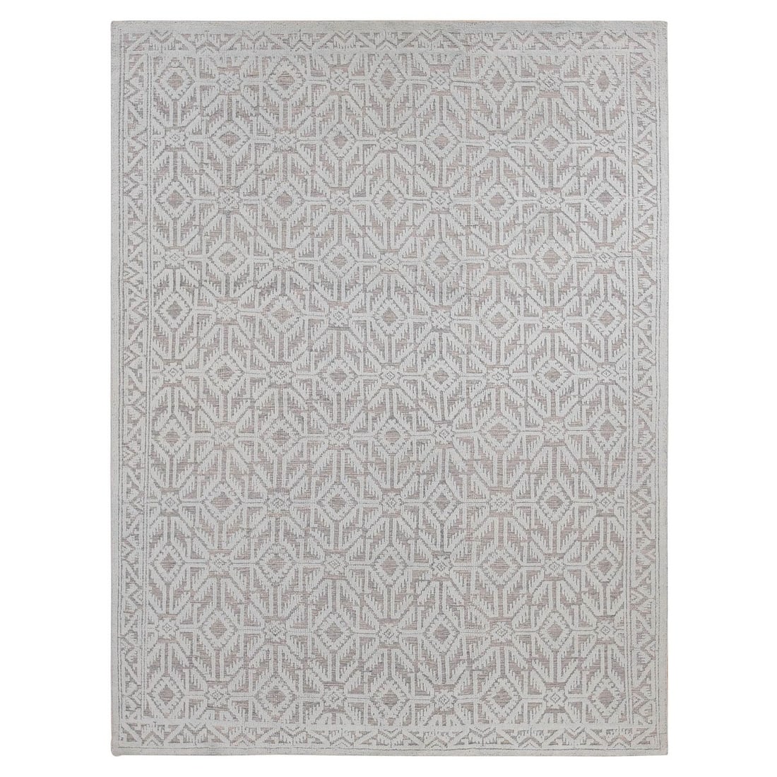 Marian Blue Oushak Design Textured Wool Hand Knotted Oriental Rug (1 of 11)