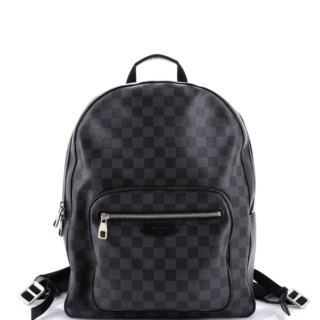 Damier Graphite Josh Backpack Vuitton Louis: Damier Graphite Josh Backpack Vuitton Louis The Damier Graphite Josh Backpack Vuitton Louis boasts a sleek black canvas exterior with subtle scuffs and minor creases, showcasing its worn-in charm. Mea
