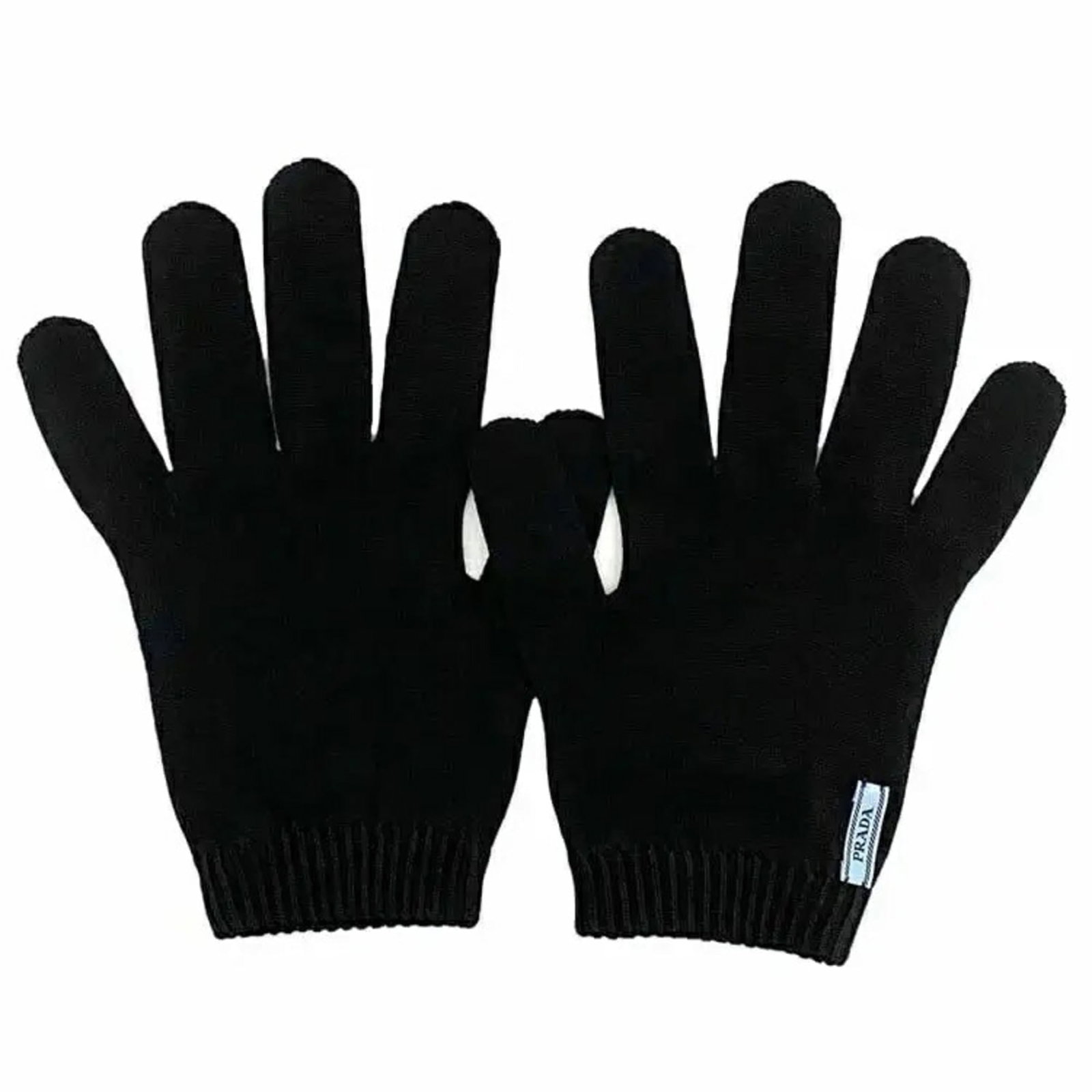 Warm Gloves by Prada: Warm Gloves by Prada Black Nero Prada Warm Gloves. Made in the signature style of Prada, these warm gloves are crafted from high-quality materials and feature a sleek black design. Perfect for keeping