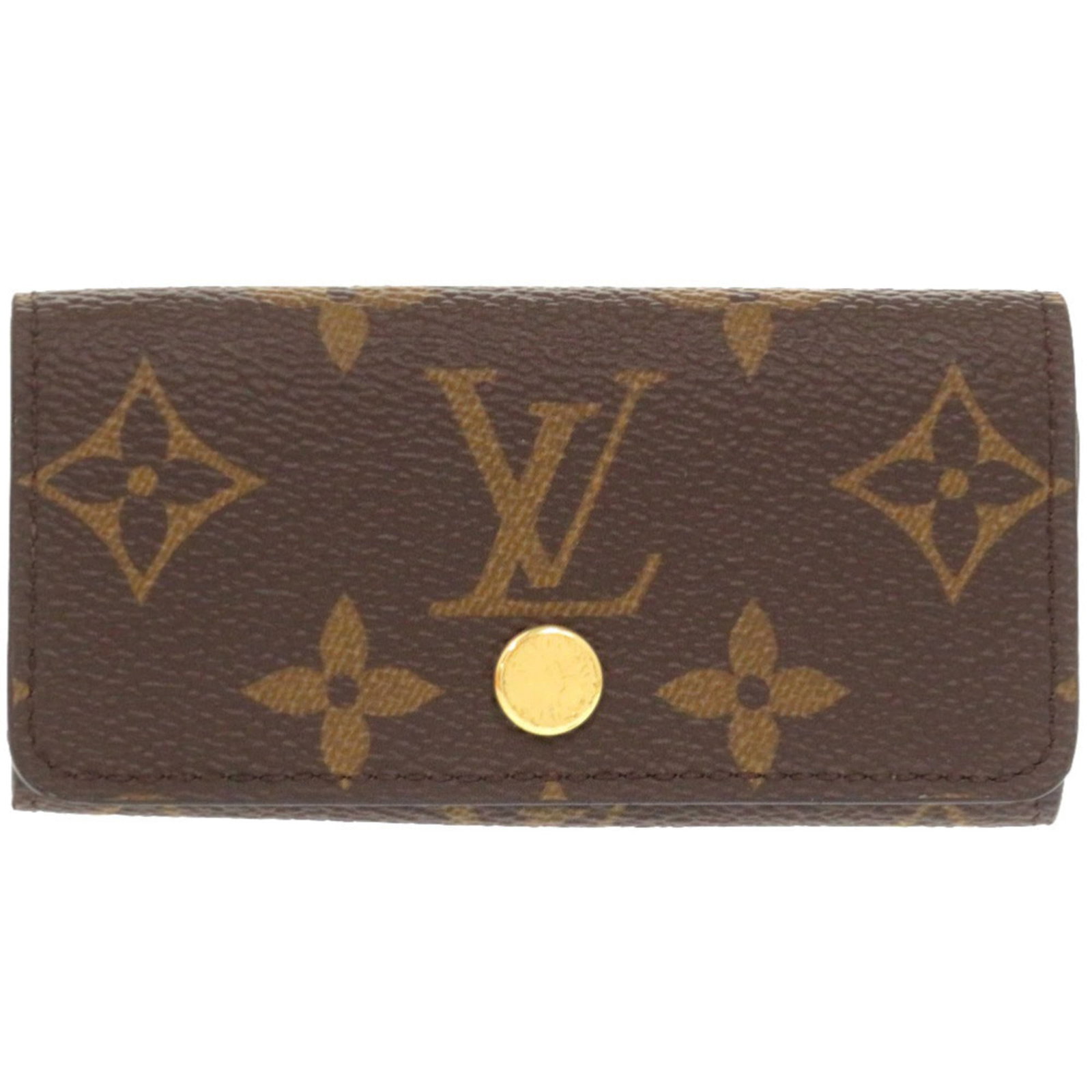 Keycase Monogram Louis Vuitton: Keycase Monogram Louis Vuitton Keycase Monogram Louis Vuitton in Brown features the iconic monogram pattern, a classic design element of the French luxury brand. The compact size and elegant style mak