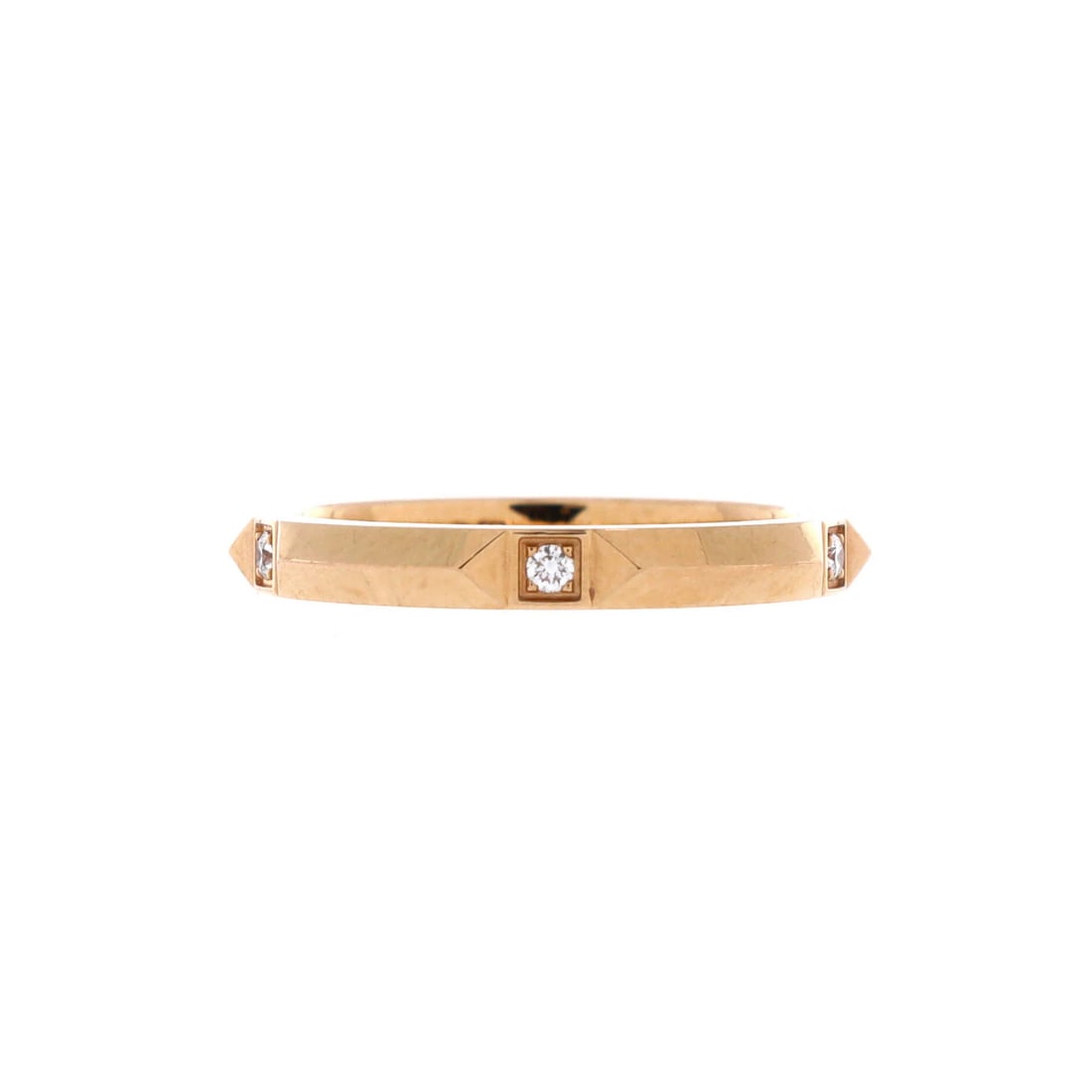 Tiffany & Co. True Band Ring 18K Rose Gold with Diamonds 2.5mm: Tiffany & Co. True Band Ring 18K Rose Gold with Diamonds 2.5mm True Band Ring in 18K Rose Gold with Diamonds. This Tiffany & Co. True Band Ring features a stunning 2.5mm diamond set in 18K rose gold, 