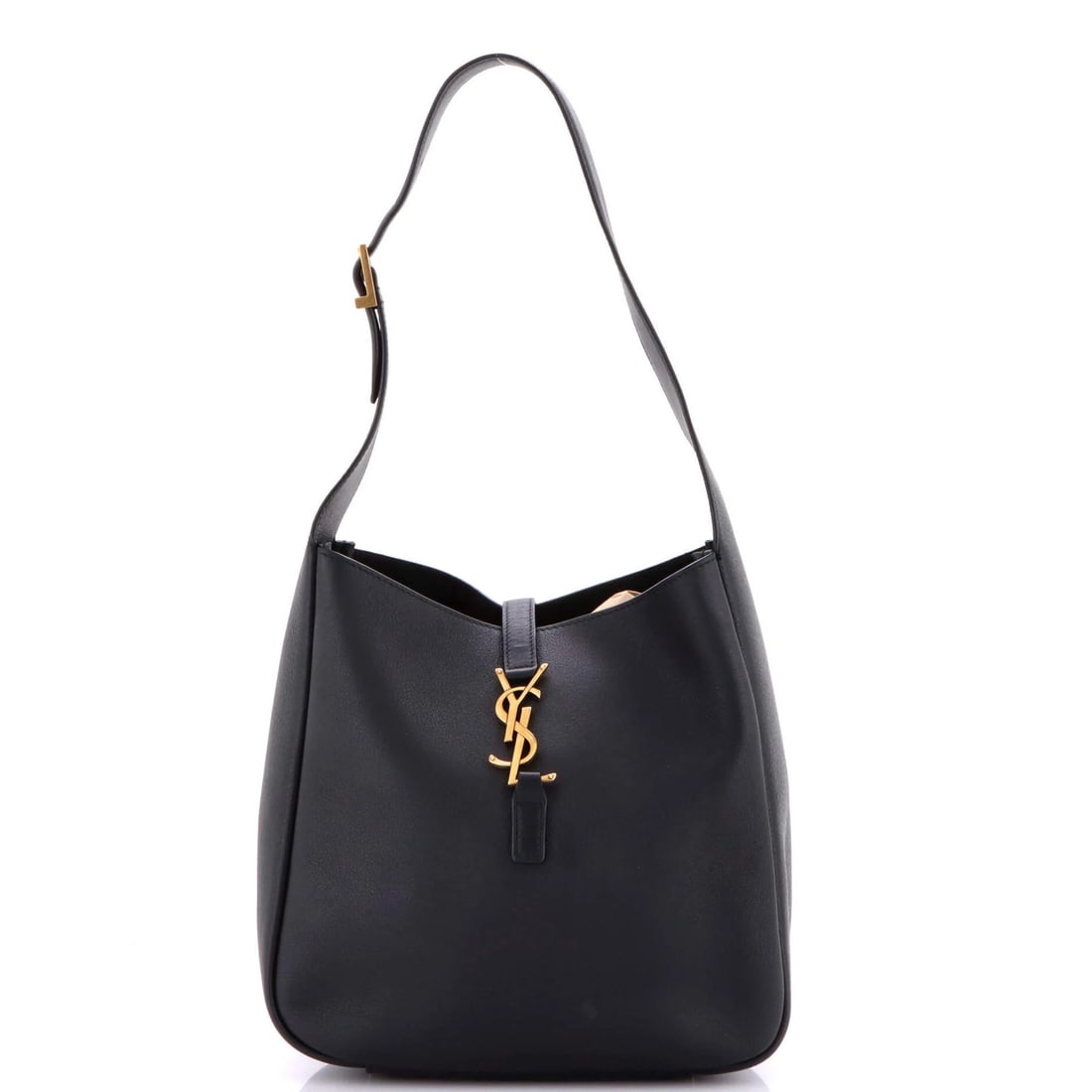 Hobo Leather Small Saint Laurent Supple Le 5 A 7: Hobo Leather Small Saint Laurent Supple Le 5 A 7 Small Saint Laurent Le 5 A 7 Hobo Leather Bag in Supple Black Suede Interior. This black leather hobo bag features a supple exterior and suede interior