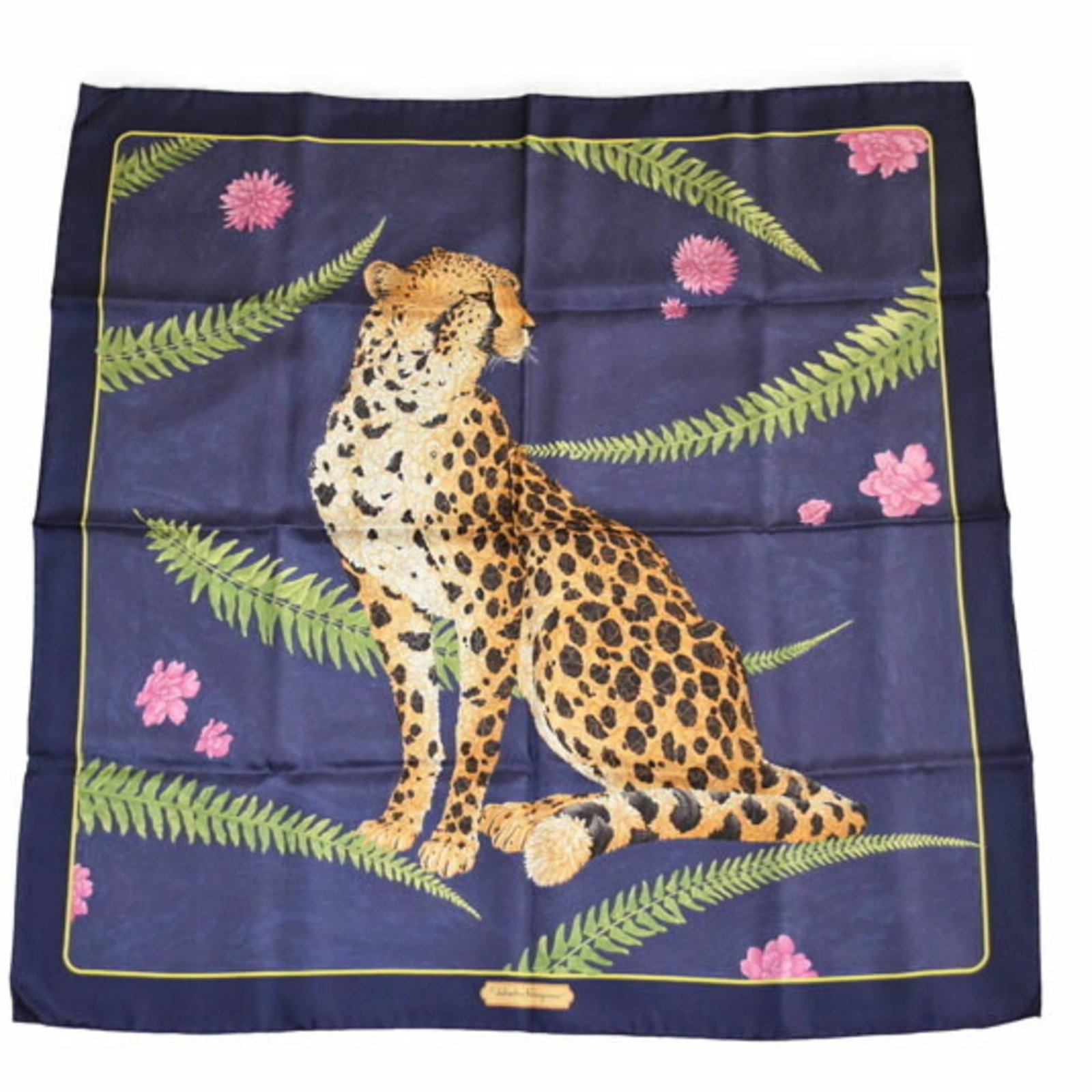 Salvatore Ferragamo Scarf Silk: Salvatore Ferragamo Scarf Silk Silk scarf from Salvatore Ferragamo, crafted in Italy with a vibrant blue and multi-color design. Measuring 88cm x 88cm, this luxurious silk scarf boasts a striking