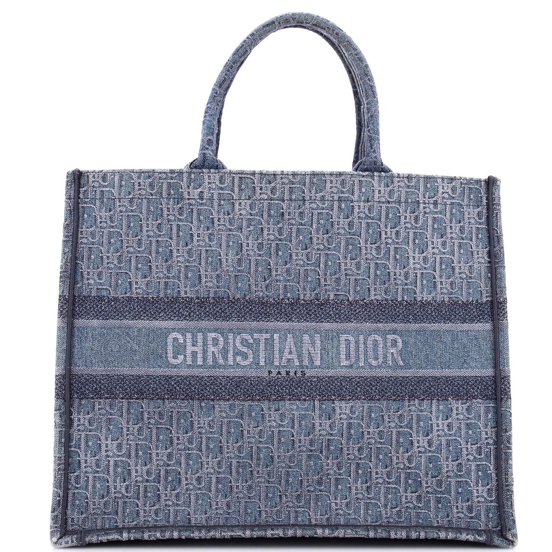 Christian Dior Book Tote Oblique Denim Large (1 of 8)