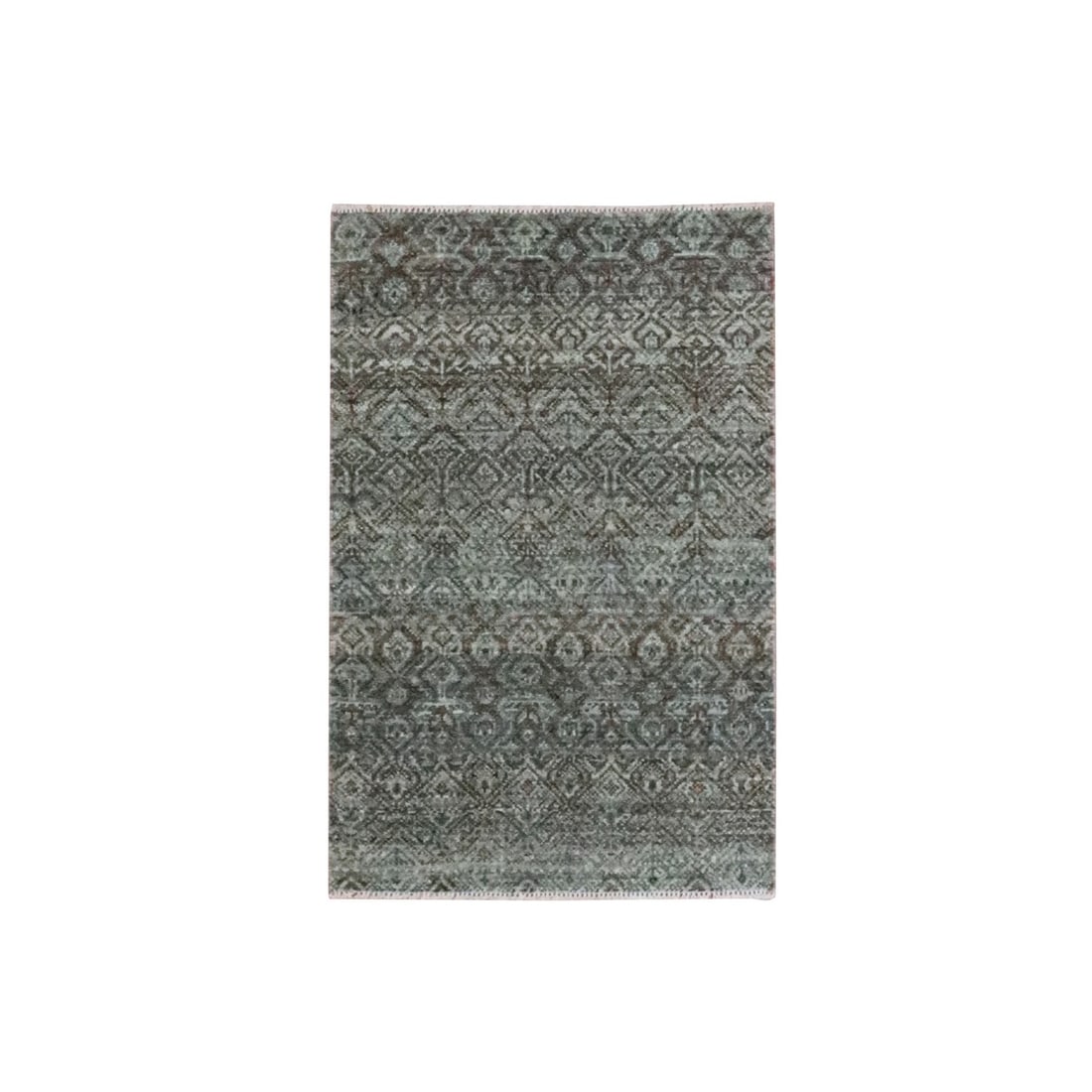 2'x3' Gray Kohinoor Herat Pattern Hand Knotted Soft Wool Oriental Rug (1 of 5)
