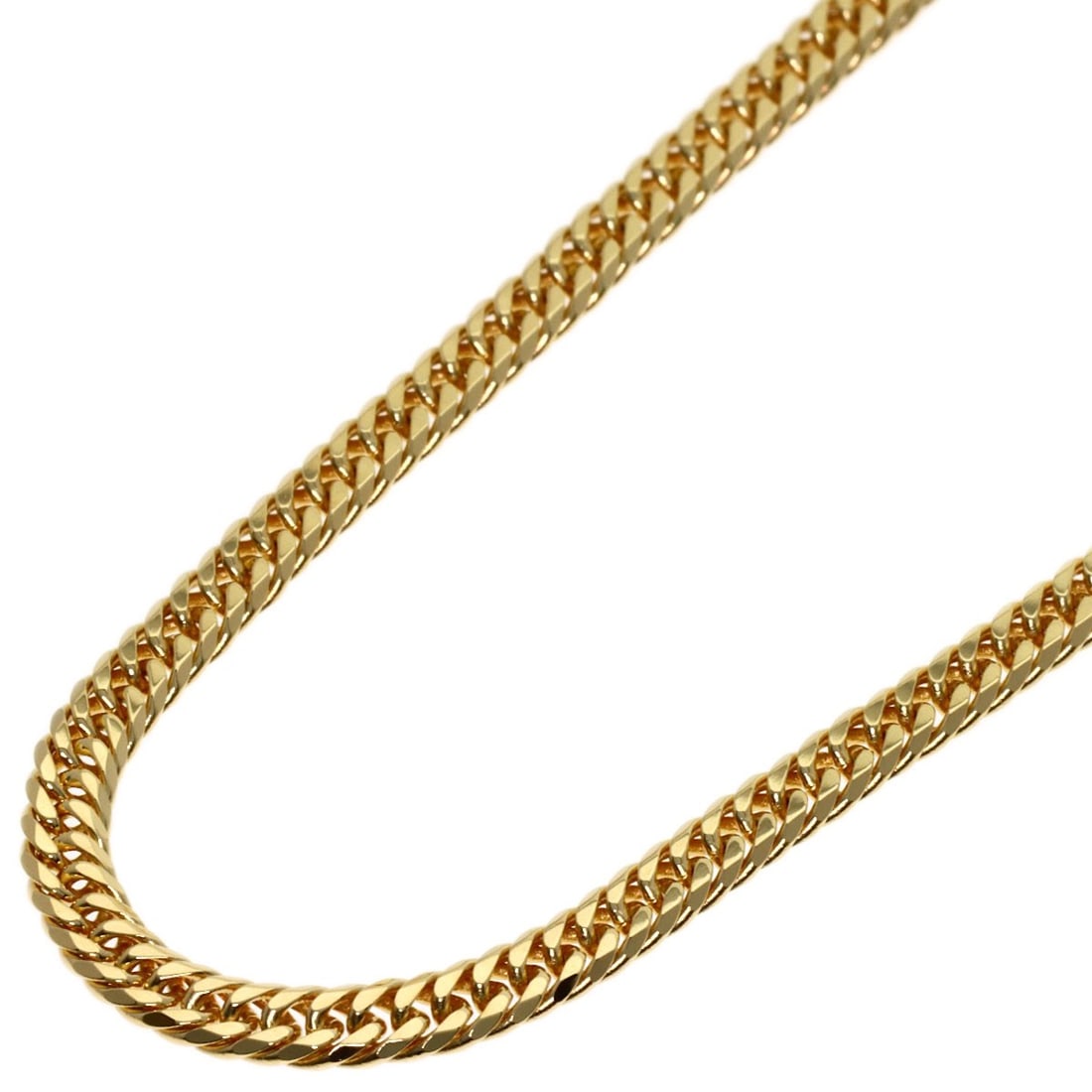 Curb Chain Kihei W6 Side Necklace K18 Yellow Gold 10.2G (1 of 6)