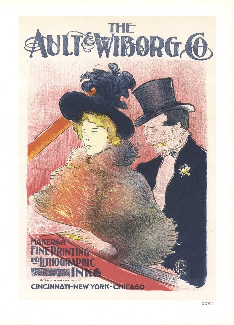 HENRI DE TOULOUSE-LAUTREC Au Concert 14.5" x 10.5" Lithograph 1966 Art Nouveau R (1 of 1)