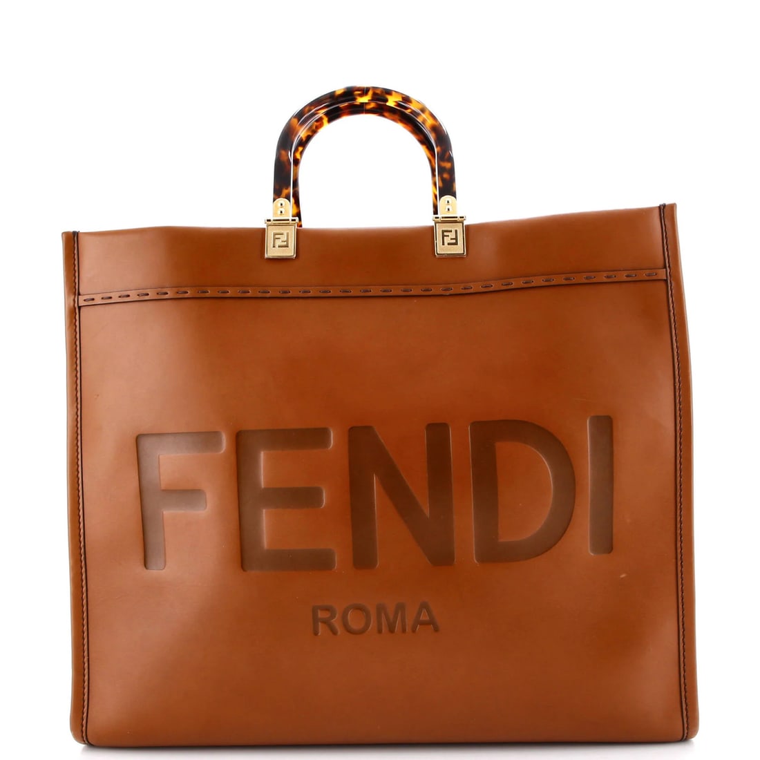 Leather tote shopper from Fendi sunshine. (1 of 6)