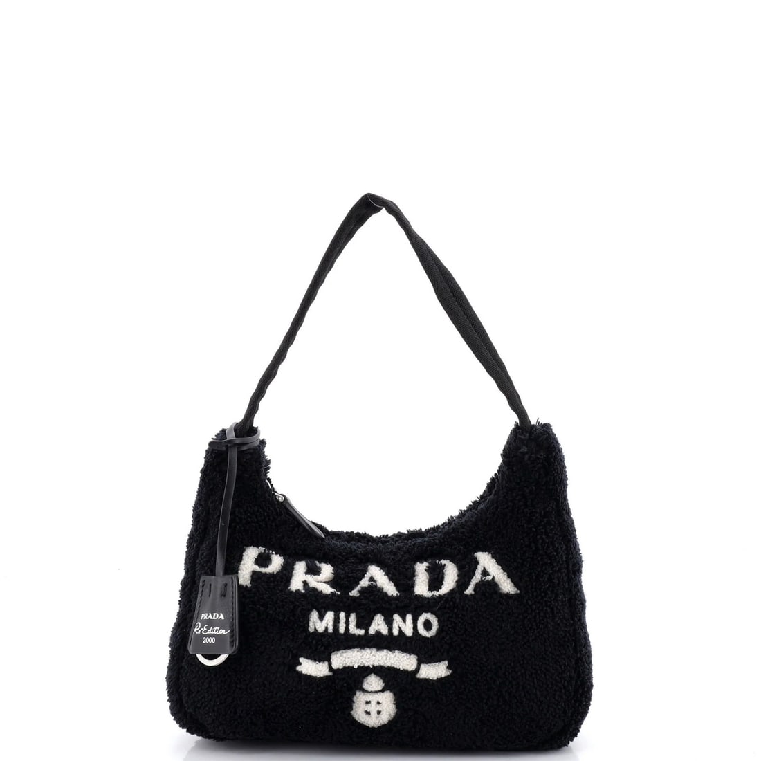 Prada Re-Edition 2000 Hobo Terry Cloth Mini: Prada Re-Edition 2000 Hobo Terry Cloth Mini The Prada Re-Edition 2000 Hobo Terry Cloth Mini offers a stylish and compact tote with a textured exterior. Measuring just 6" tall, it features a