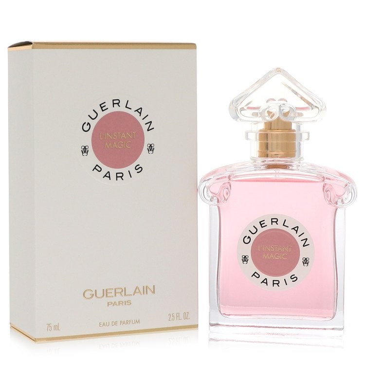 L'instant Magic by Guerlain Eau De Parfum Spray 2.5 oz: L'instant Magic by Guerlain Eau De Parfum Spray 2.5 oz L'instant Magic by Guerlain Eau De Parfum Spray is a woody floral musk fragrance launched in 2007, developed by perfumer Randa Hammami. This