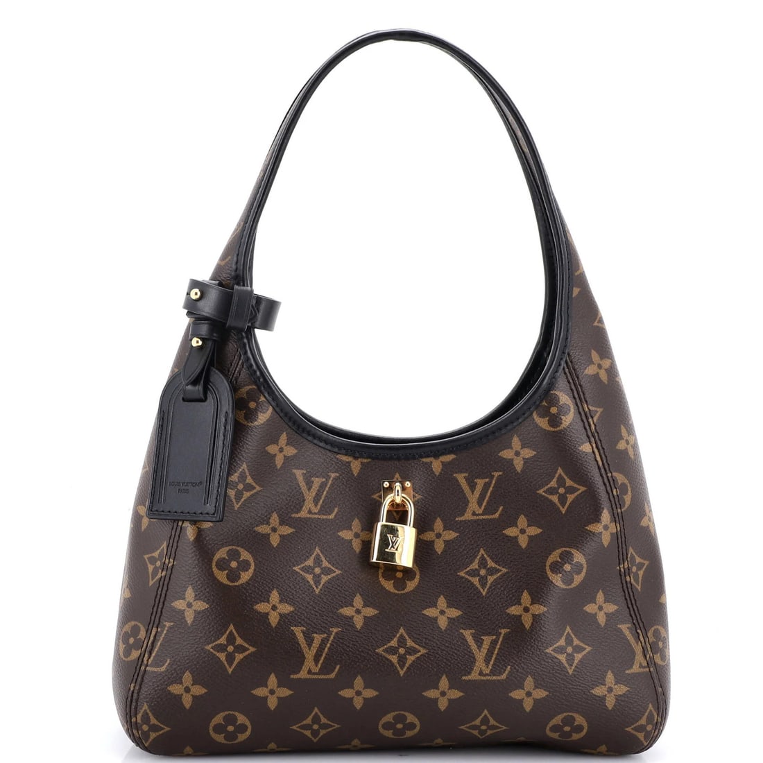 Handbag Monogram Canvas PM Louis Vuitton The: Handbag Monogram Canvas PM Louis Vuitton The Canvas Coated Leather Hobo Handbag in Brown with Monogram The Drop Design, featuring a classic PM style. This Louis Vuitton handbag boasts a timeless