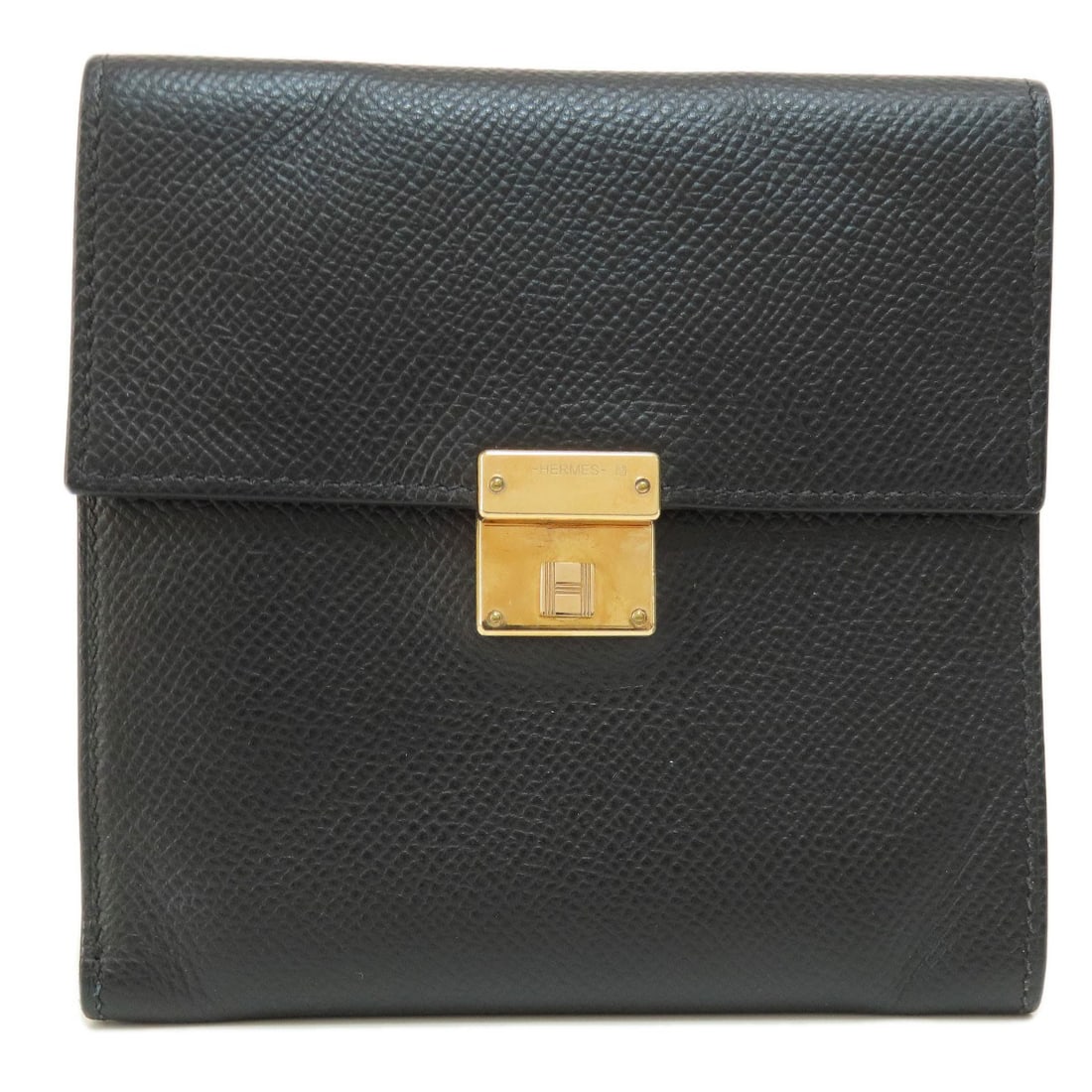 Hermes Click 12 Black Goldhardware Bifold Wallet With Coin Pocket: Hermes Click 12 Black Goldhardware Bifold Wallet With Coin Pocket Black Goldhardware Bifold Wallet with Coin Pocket. This Epsom black bifold wallet features a sleek design and includes a coin pocket f