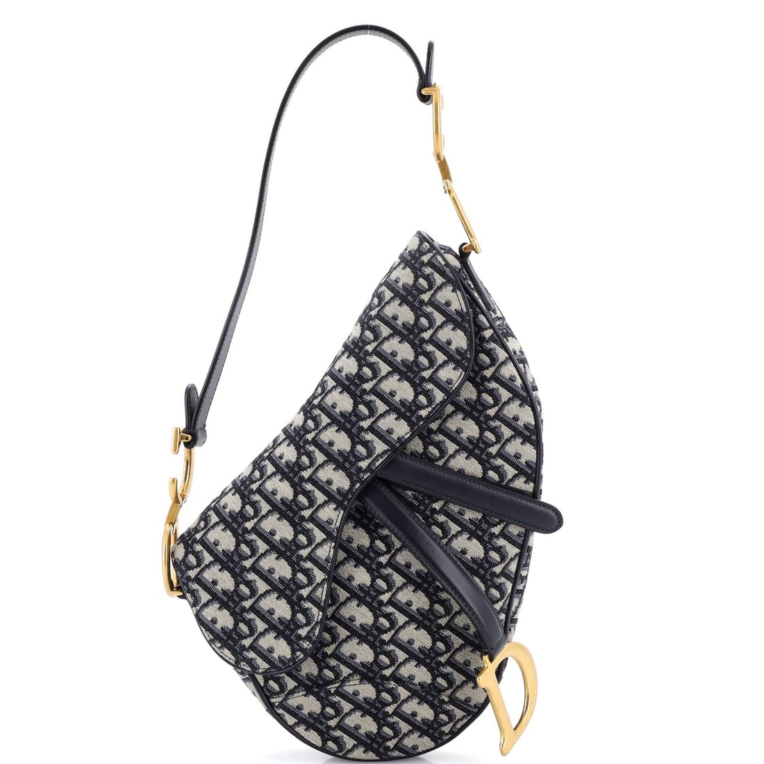 Christian Dior Saddle Handbag Oblique Canvas Medium (1 of 5)