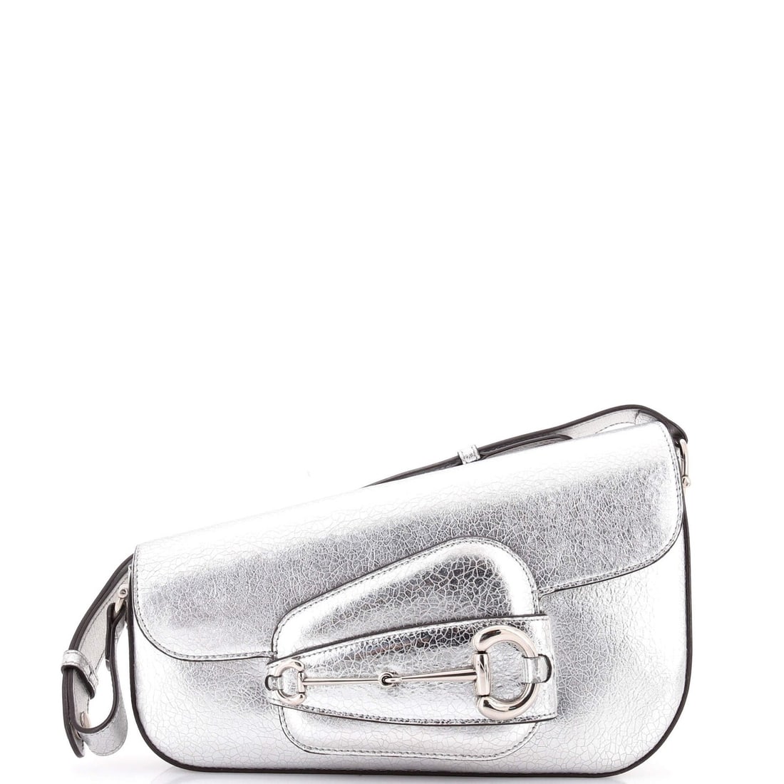Gucci Horsebit 1955 Asymmetric Shoulder Bag Leather Small: Gucci Horsebit 1955 Asymmetric Shoulder Bag Leather Small The Gucci Horsebit 1955 Asymmetric Shoulder Bag Leather Small boasts its iconic metallic exterior and timeless design, with a rich leather