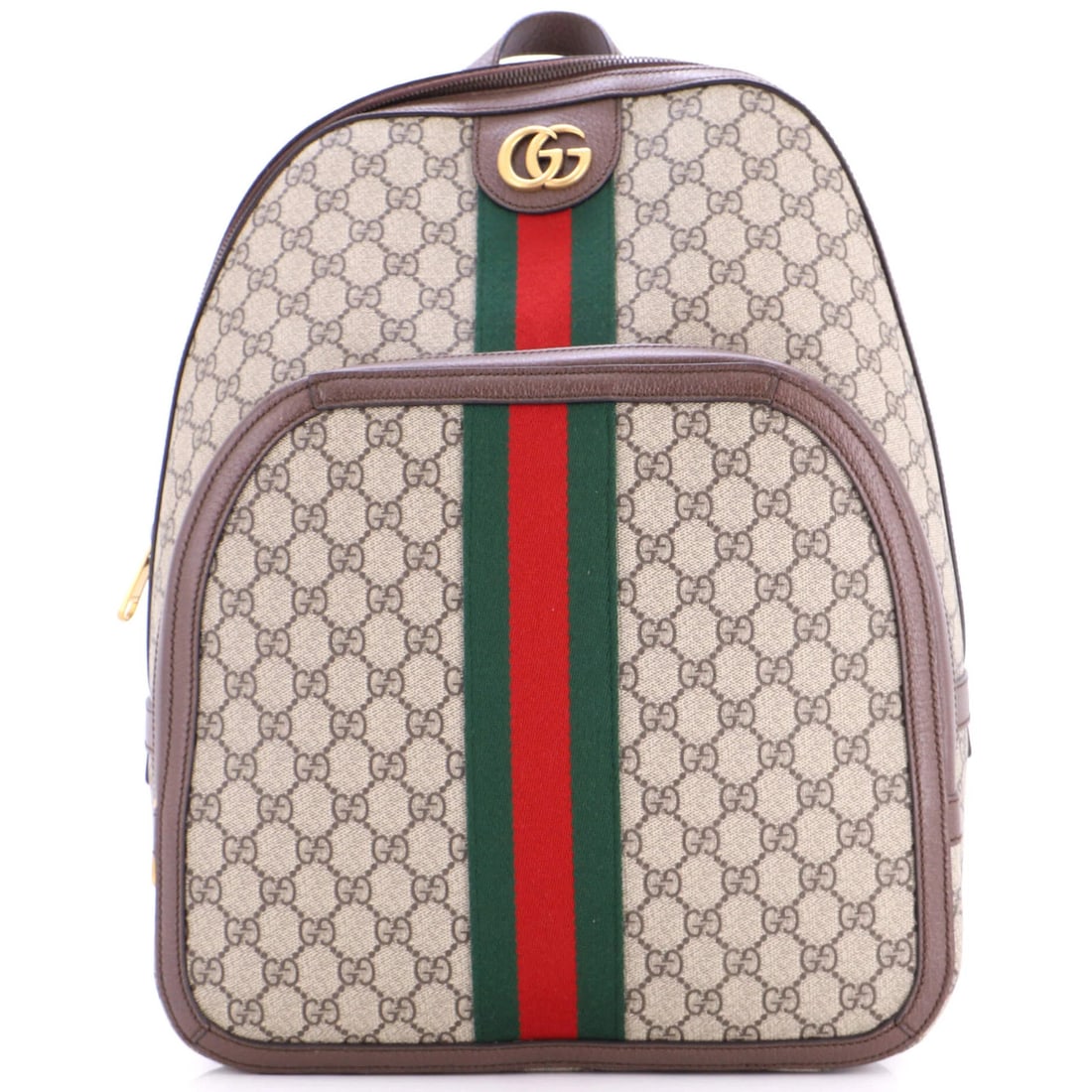 Gucci Medium Ophidia Canvas GG Coated Backpack: Gucci Medium Ophidia Canvas GG Coated Backpack The Gucci Medium Ophidia Canvas GG Coated Backpack boasts a classic, timeless design with its medium size and brown canvas exterior. Featuring the