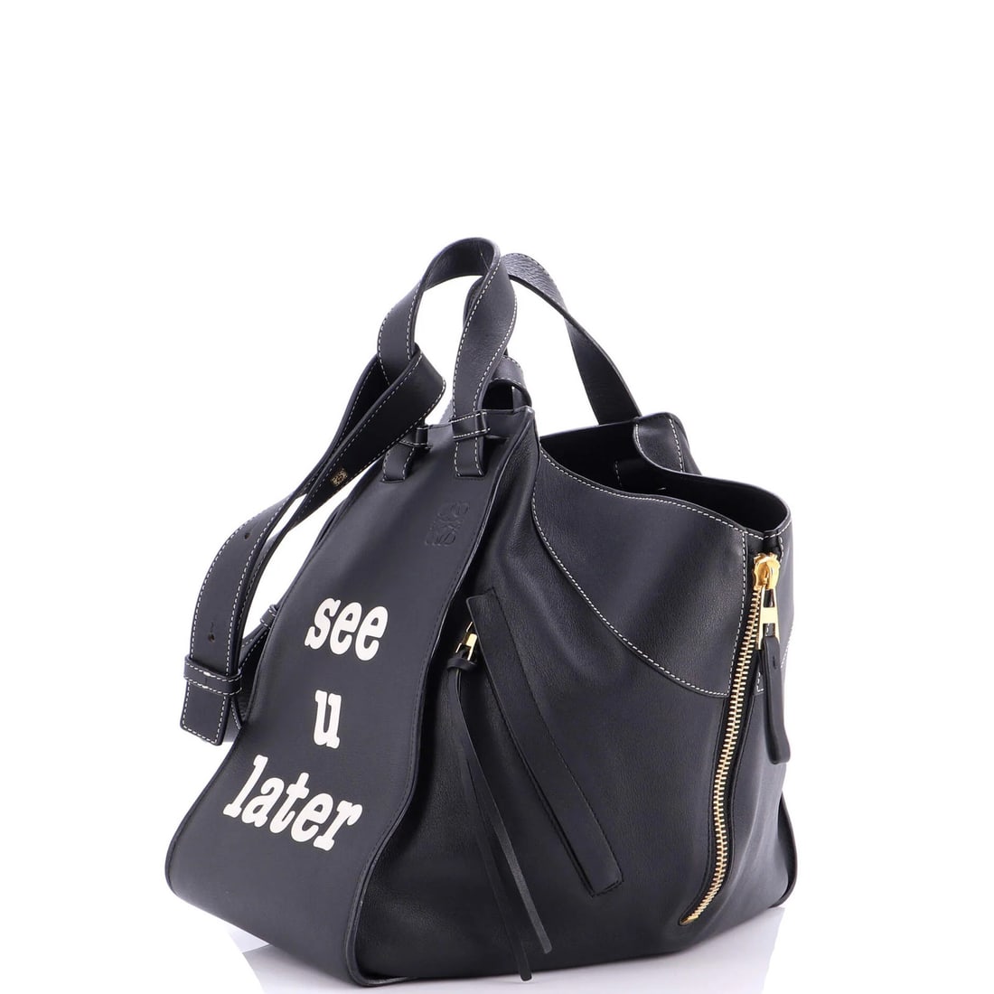 Hammock Bag Printed Leather Medium Loewe - 3