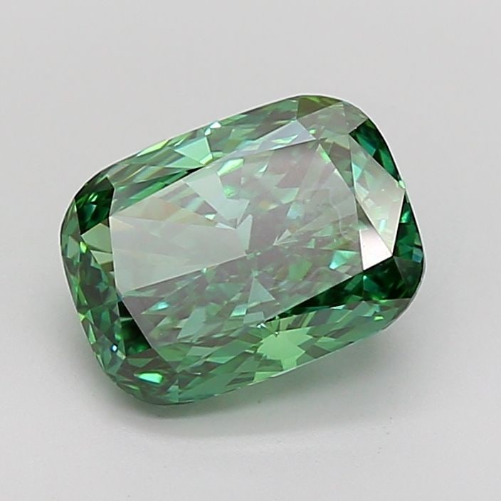 IGI Cushion Modified 3.7ct Fancy Vivid Green VVS2 - Loose Lab Diamond: IGI Cushion Modified 3.7ct Fancy Vivid Green VVS2 - Loose Lab Diamond Item Specifics: Source: This Is A Real Diamond Grown In A Lab Not Mined. Carat: 3.7 Cut: - Color: Fancy Vivid Green Clarity: VVS2 