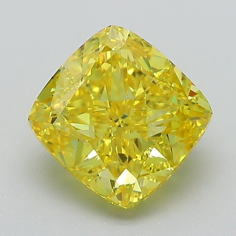 IGI Cushion Modified 2.42ct Fancy Vivid Yellow VVS2 - Loose Lab Diamond: IGI Cushion Modified 2.42ct Fancy Vivid Yellow VVS2 - Loose Lab Diamond Item Specifics: Source: This Is A Real Diamond Grown In A Lab Not Mined. Carat: 2.42 Cut: - Color: Fancy Vivid Yellow Clarity: V