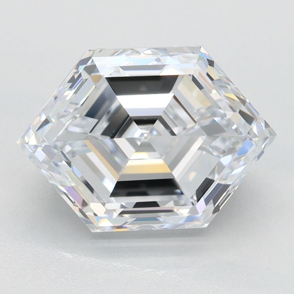 GIA Hexagonal 2.54ct F VVS1 - Loose Lab Diamond: GIA Hexagonal 2.54ct F VVS1 - Loose Lab Diamond Item Specifics: Source: This Is A Real Diamond Grown In A Lab Not Mined. Carat: 2.54 Cut: - Color: F Clarity: VVS1 Polish: EX Symmetry: EX Measurements: