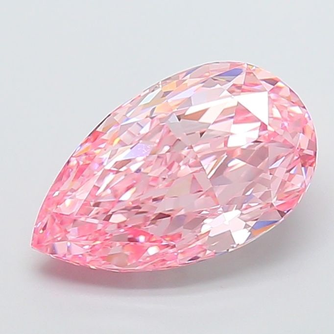 IGI Pear 5.1ct Fancy Vivid Pink VVS2 - Loose Lab Diamond: IGI Pear 5.1ct Fancy Vivid Pink VVS2 - Loose Lab Diamond Item Specifics: Source: This Is A Real Diamond Grown In A Lab Not Mined. Carat: 5.1 Cut: - Color: Fancy Vivid Pink Clarity: VVS2 Polish: EX Sym