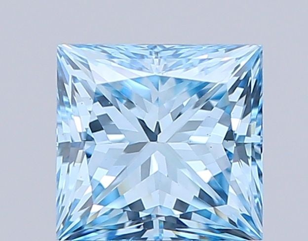 Princess 1.33ct Fancy Vivid Blue VVS2 - Loose Lab Diamond: Princess 1.33ct Fancy Vivid Blue VVS2 - Loose Lab Diamond Item Specifics: Source: This Is A Real Diamond Grown In A Lab Not Mined. Carat: 1.33 Cut: - Color: Fancy Vivid Blue Clarity: VVS2 Polish: EX S