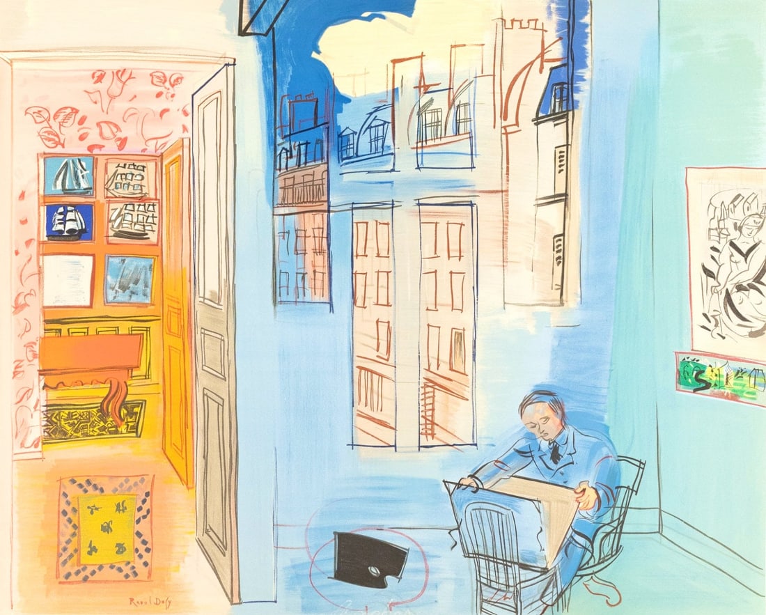 Raoul Dufy, Latelier de Impasse Guelma, Raoul Dufy, Collection Pierre Lvy, Lithograph: Raoul Dufy, Latelier de Impasse Guelma, Raoul Dufy, Collection Pierre Lvy, Lithograph Item Specifics: Inscription: Unsigned and unnumbered. Paper Size: 20 x 26 inches. Excellent condition. Notes: From