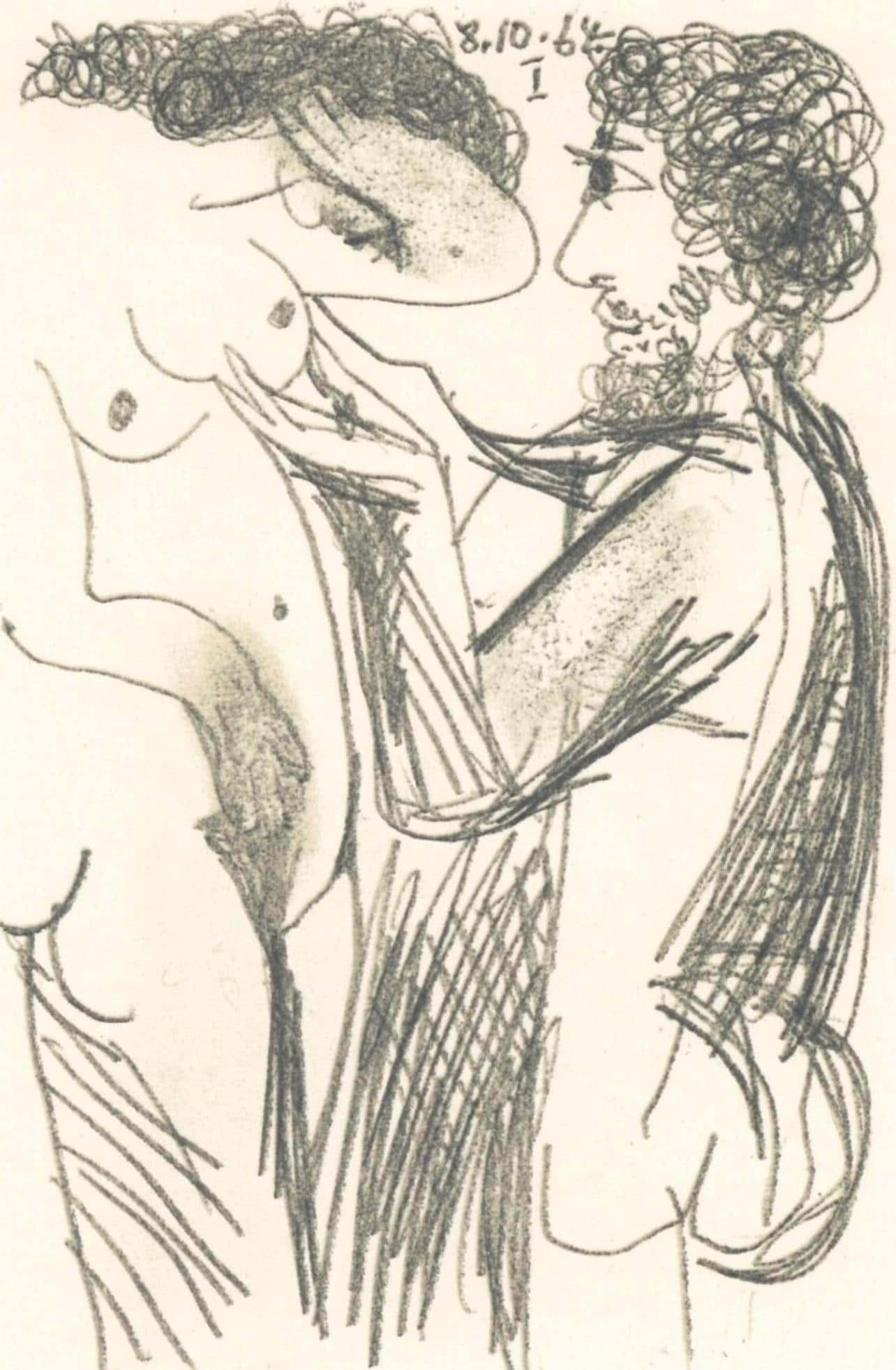 Pablo Picasso, 8.10.64. I (Cramer 148), Le Got du Bonheur, Mixed Media Lithograph: Pablo Picasso, 8.10.64. I (Cramer 148), Le Got du Bonheur, Mixed Media Lithograph Item Specifics: Paper size: 12.8 x 9.84 inches. Inscription: Unsigned and unnumbered, as issued. Catalogue raisonn ref