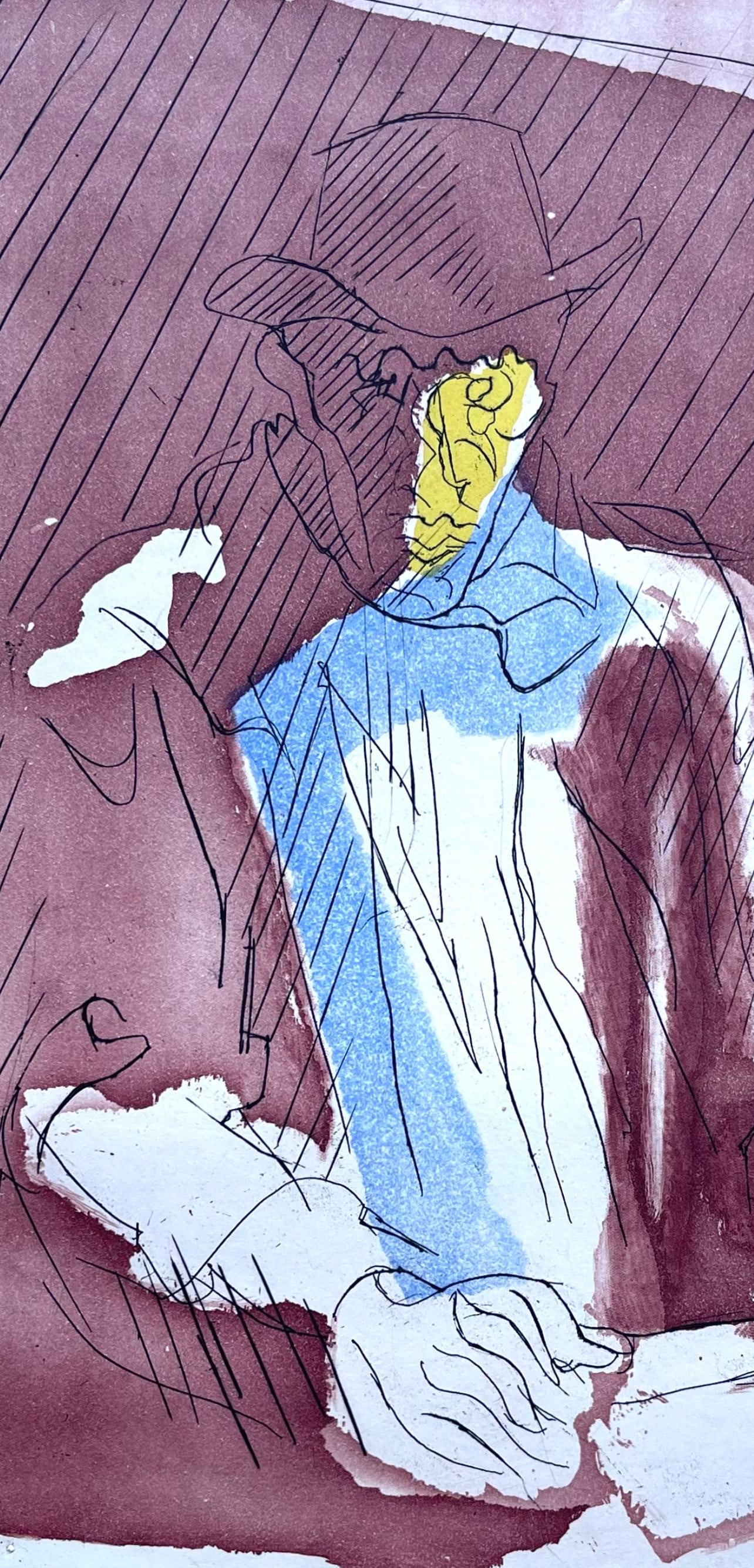 Villon Jacques loge de Villon composition etching - 2