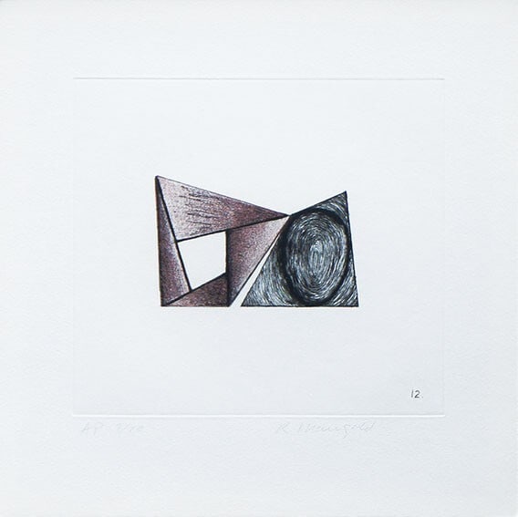 Mangold Etching Drypoint Aquatint 10 Page 12 Square Pattern 1989 Robert (1 of 2)