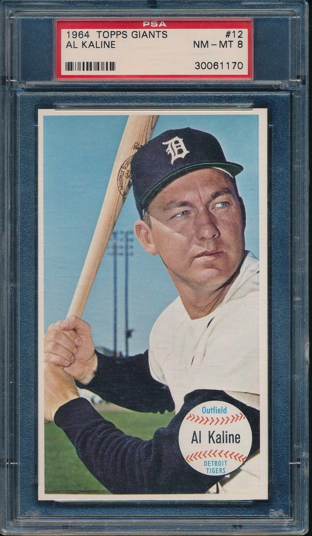 1964 TOPPS Giants Card #12 Al Kaline Detroit Tigers PSA/ DNA NM/ MT 8 210249 (1 of 2)