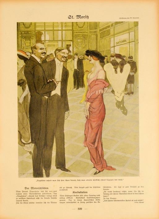 Simplicissimus 1913 By Marcello Dudovich St Moritz On Linen: Simplicissimus 1913 By Marcello Dudovich St Moritz On Linen Item Specifics: Size: Small (up to 12in.) Artist: DUDOVICH Style: Art Nouveau Date Of Creation: 1913 Year Of Production: 1913 Width (Inches)
