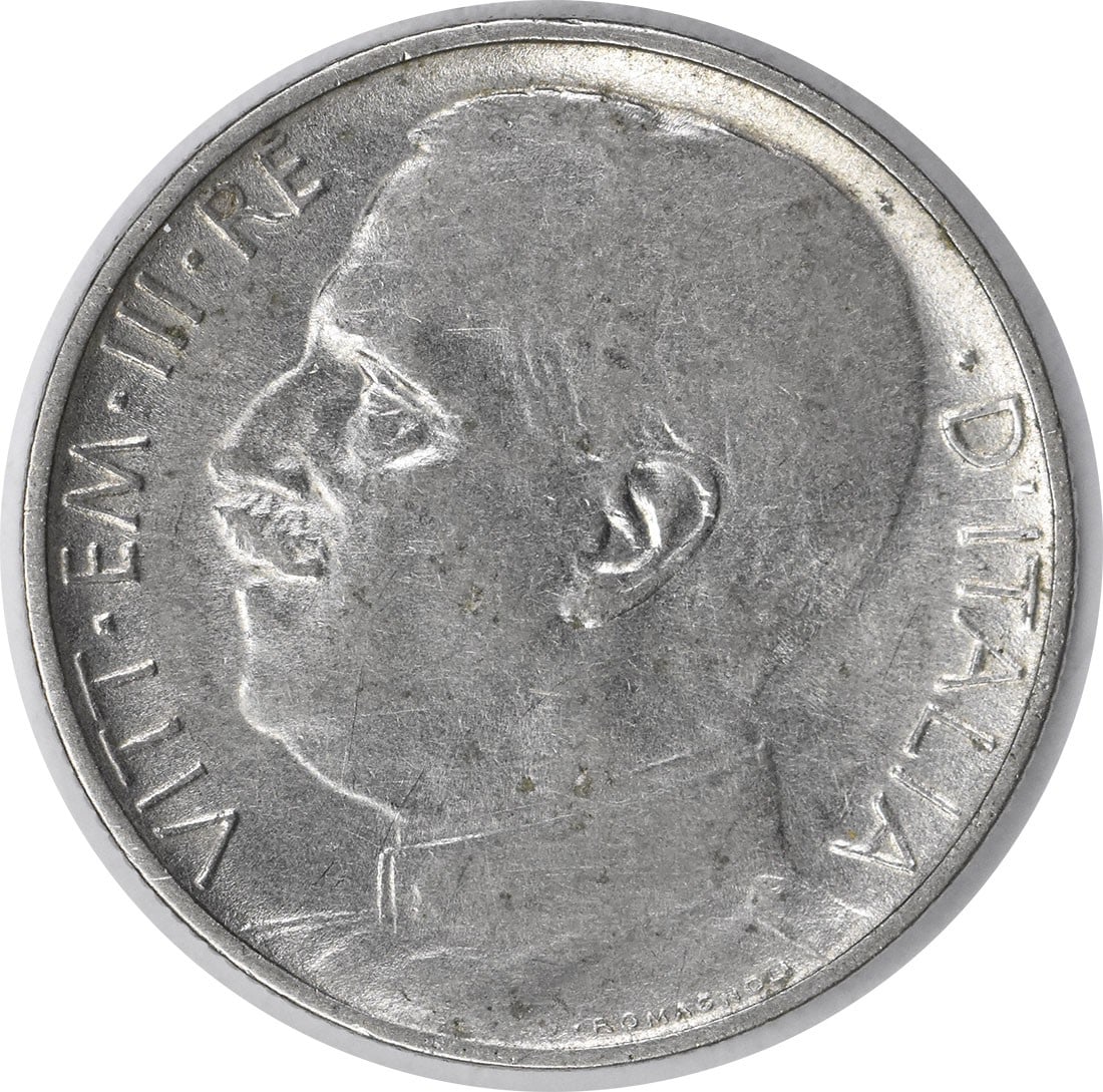 1924 R Reeded Italy 50 Centesimi KM61.2 AU Uncertified: 1924 R Reeded Italy 50 Centesimi KM61.2 AU Uncertified The 1924 R Reeded Italy 50 Centesimi KM61.2 AU Uncertified coin features a unique reeded design, showcasing its distinctive texture and historica