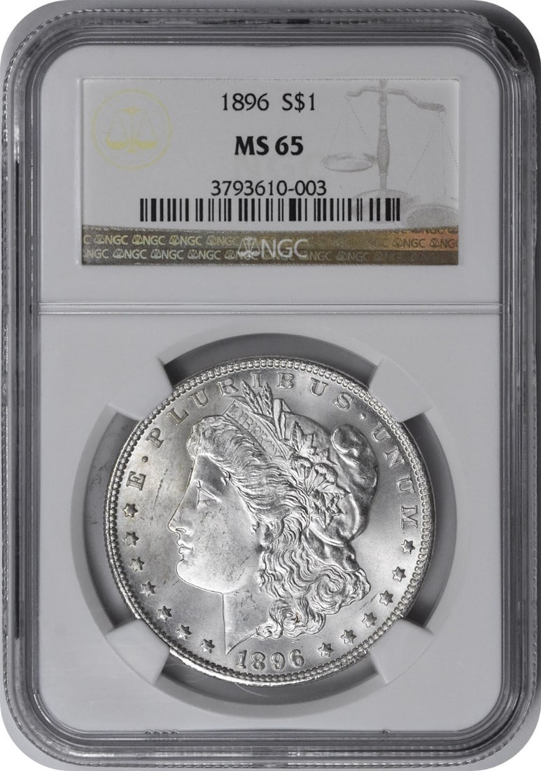 Morgan Silver Dollar MS65 NGC: Morgan Silver Dollar MS65 NGC The Morgan Silver Dollar MS65 NGC boasts an impressive grade of MS65, indicating exceptional condition and quality. Certified by the Numismatic Guaranty Corporation (NGC)