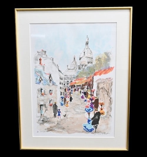 Place du Tertre Montmartre Urbain Huchet Lithograph Framed Paris Signed: Place du Tertre Montmartre Urbain Huchet Lithograph Framed Paris Signed Item Specifics: Artist: Urbain Huchet Unit Of Sale: Set Signed By: Urbain Huchet Image Orientation: Portrait Signed: Yes Size: L