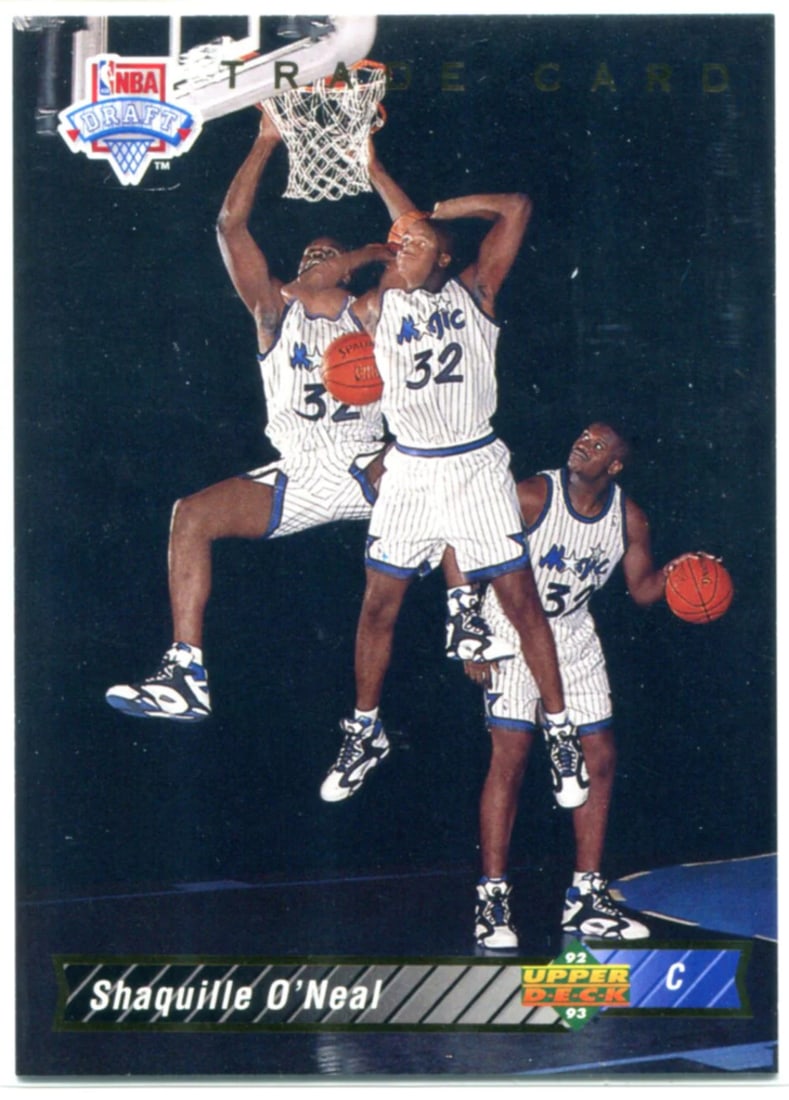 Shaquille O'Neal 1992-93 Upper Deck Rookie Card: Shaquille O'Neal 1992-93 Upper Deck Rookie Card The 1992-93 Upper Deck Rookie Card of Shaquille O'Neal features his iconic likeness and is a highly sought-after collectible for basketball enthusiasts.